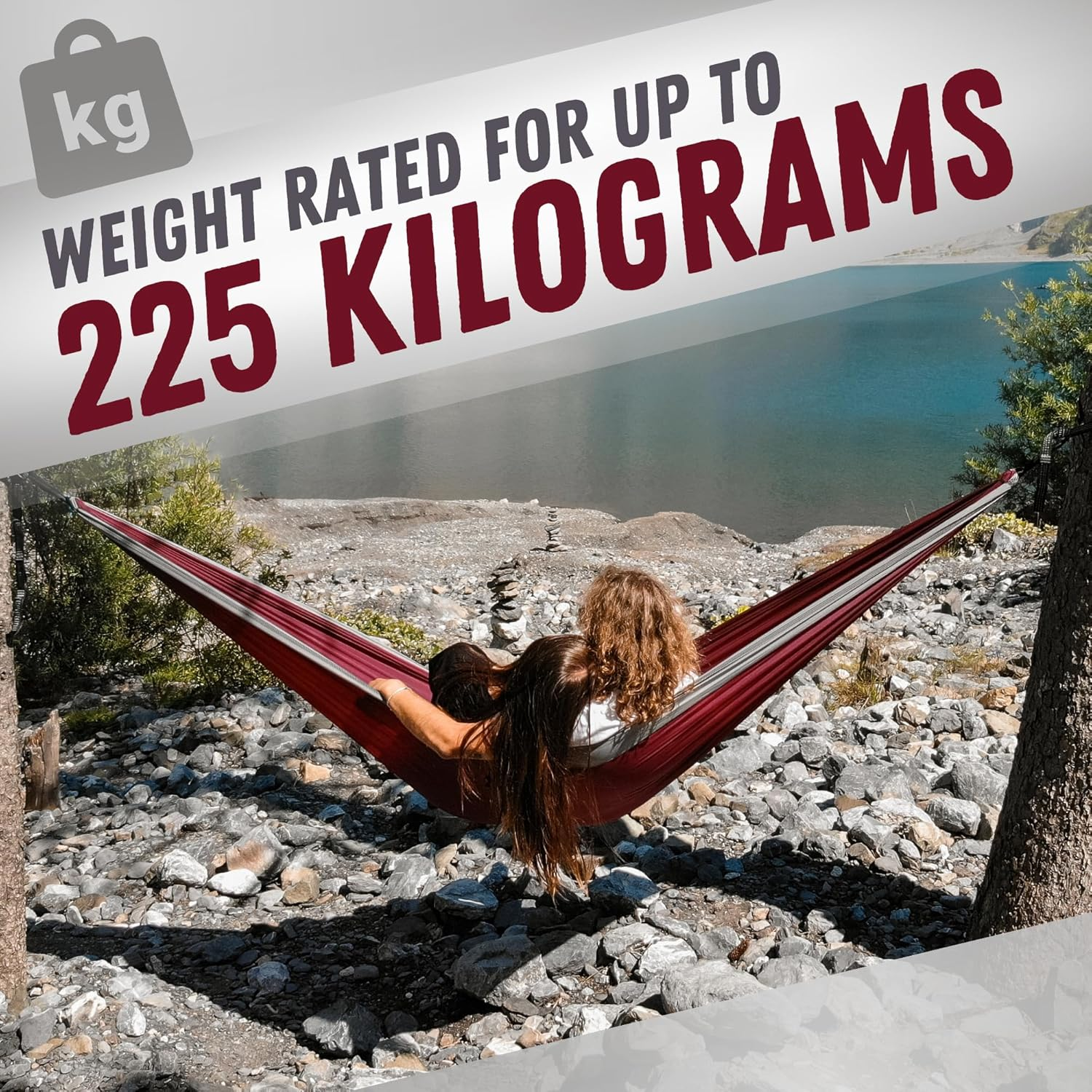 Nakie Double Hammock (Merlot Red) image number 1