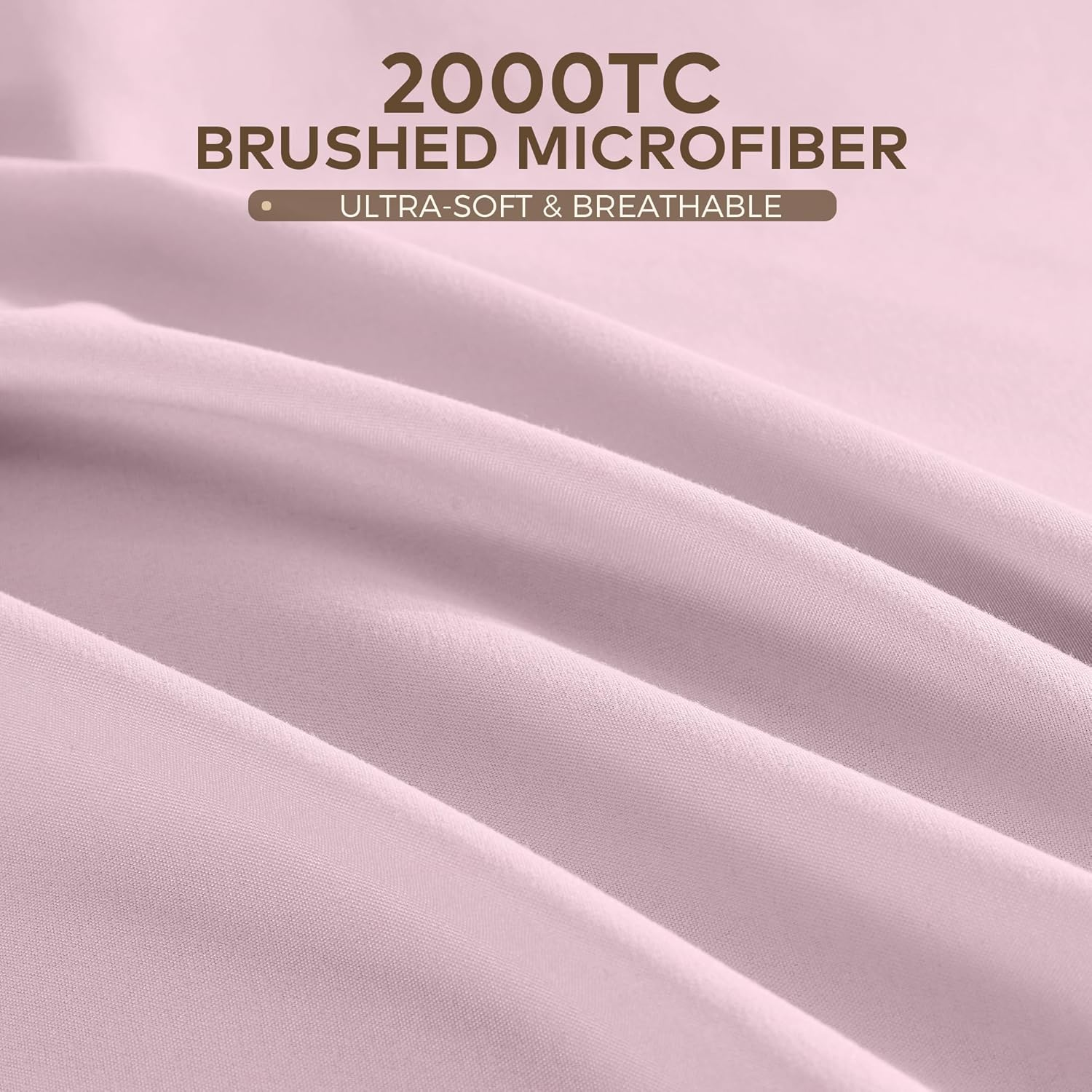 LINENOVA Ruffle Quilt Cover Set King &ndash; Ultra Soft 2000TC Microfibre Duvet Doona Cover with Corner Ties & Button Closure &ndash; 3-Piece Bedding Set with 2 Pillowcases - Light Pink image number 4