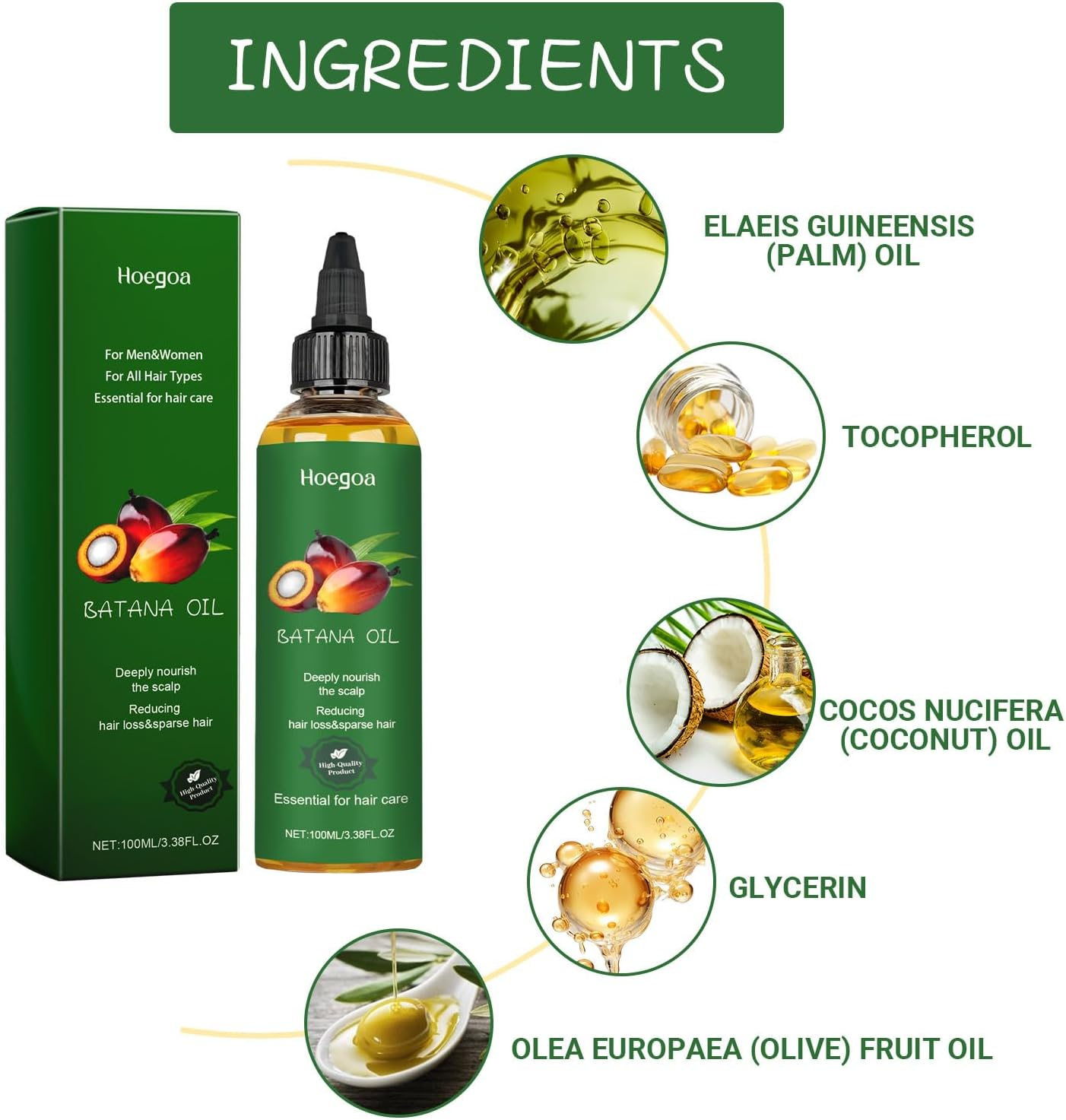 Batana Oil Hair Growth Serum - 2 Packs Premium Natural Organic Botana Hair Oil for Nourishing Scalp Treatment image number 1