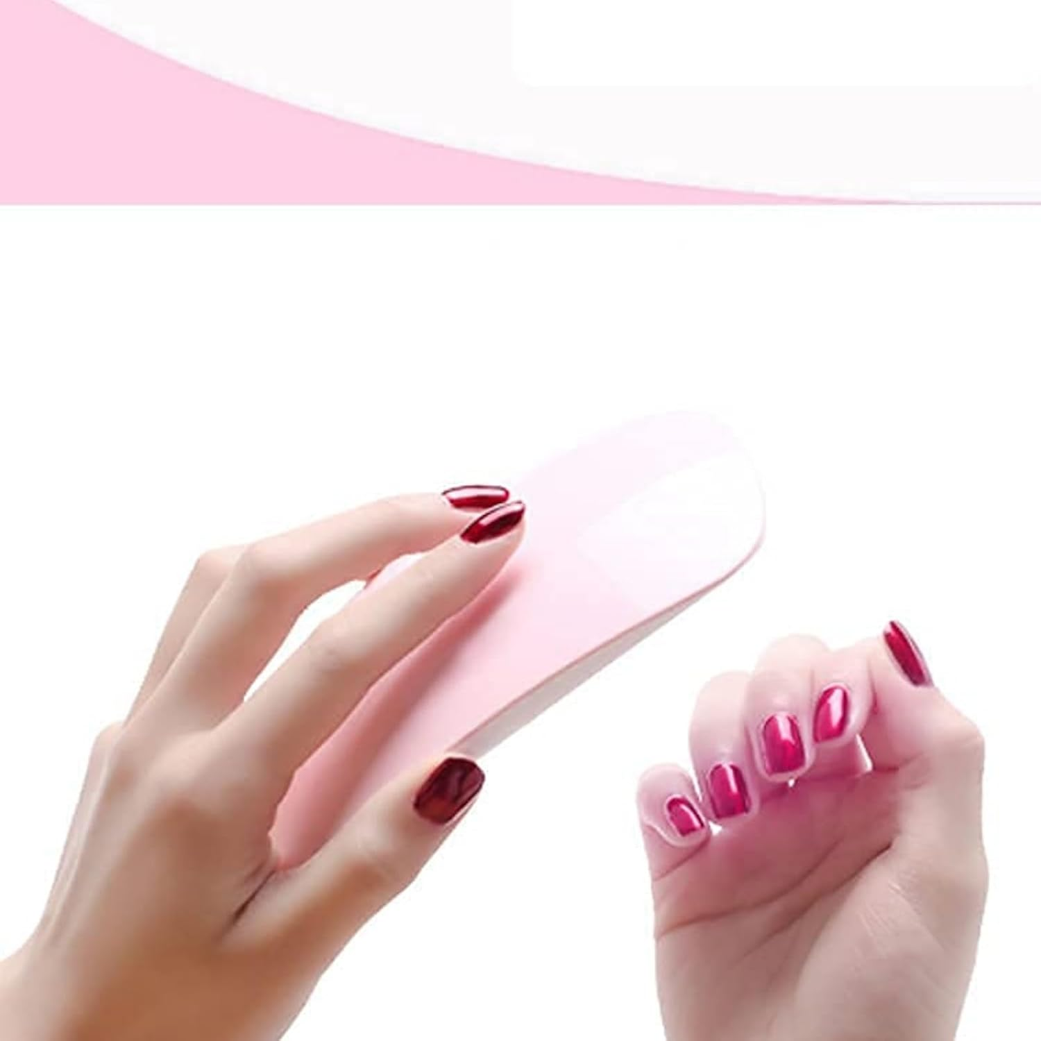 Mini Nail Lamp,Portable USB Nail Polish Dryer Lamp for Nail Gel Nail Polish Nail Art Manicure with 2 Modes(60S or 120S), Professional Nail Art Tool Accessory(Pink) image number 2