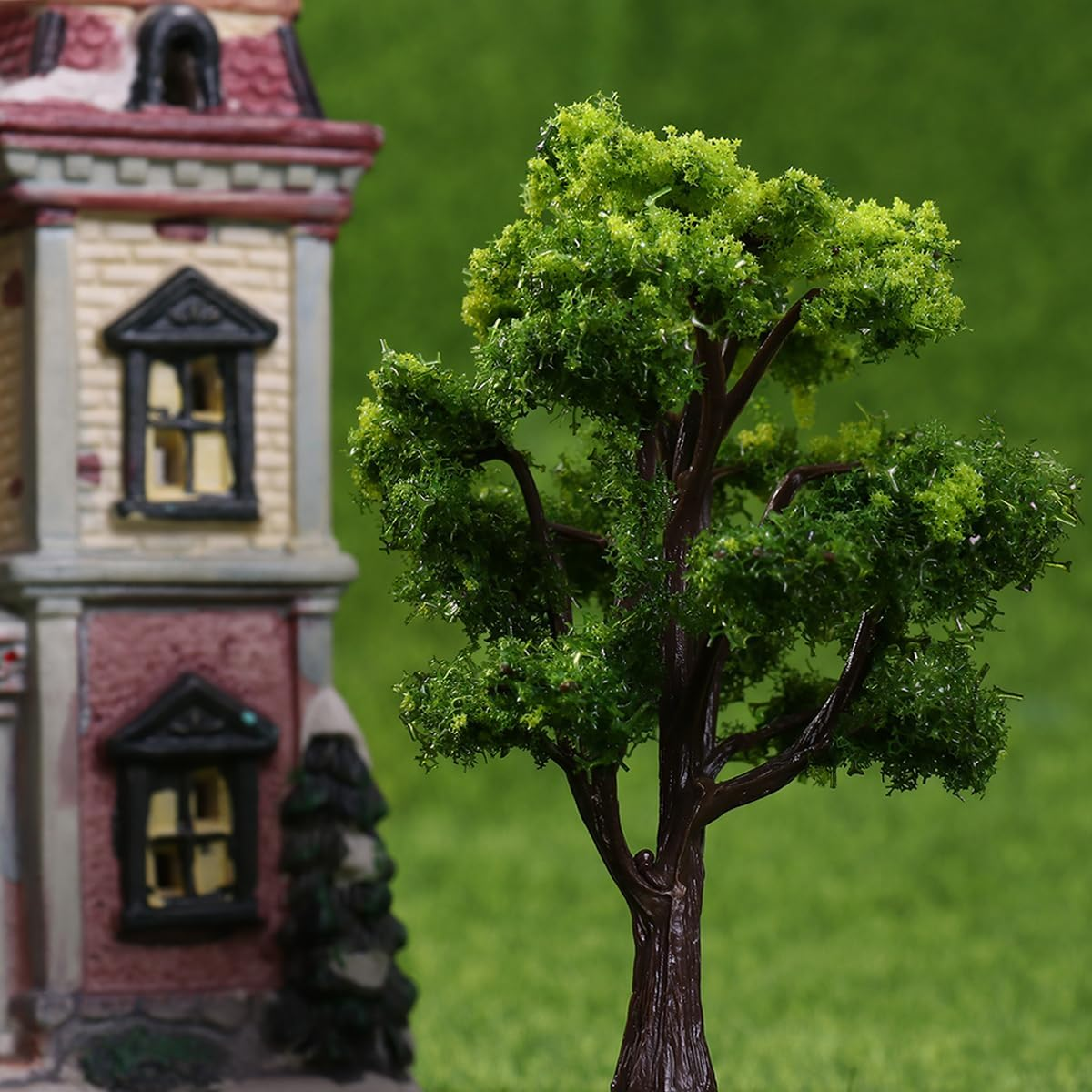 BESPORTBLE 12Pcs Mini Diorama Trees Static Grass 1/64 Model Scenery for Garden Diorama Models Trees Trains Forest Animals Scale Scenery Tree Supplies Mix