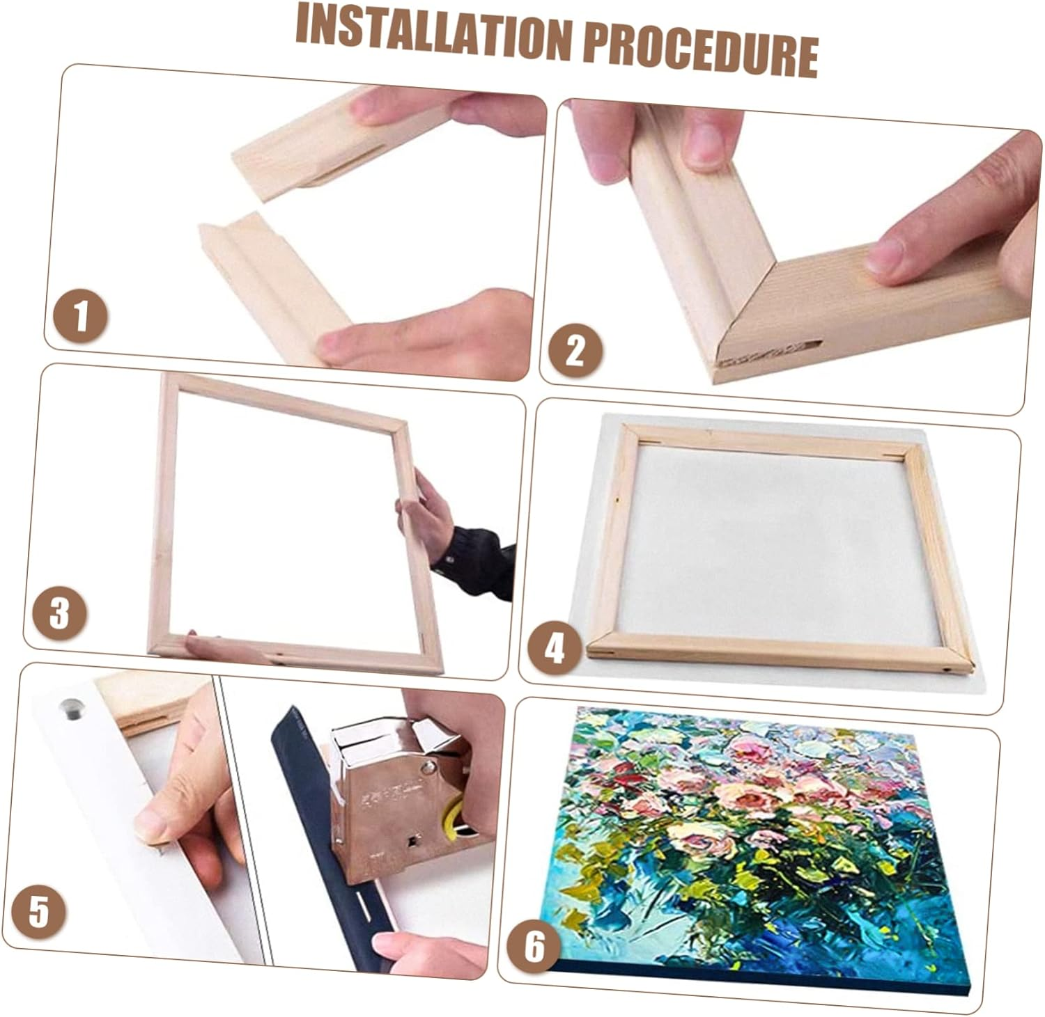 NUOBESTY Solid Wood Picture Frame Frame Oil Painting DIY Canvas Stretcher Hall Decor Wall Painting image number 6