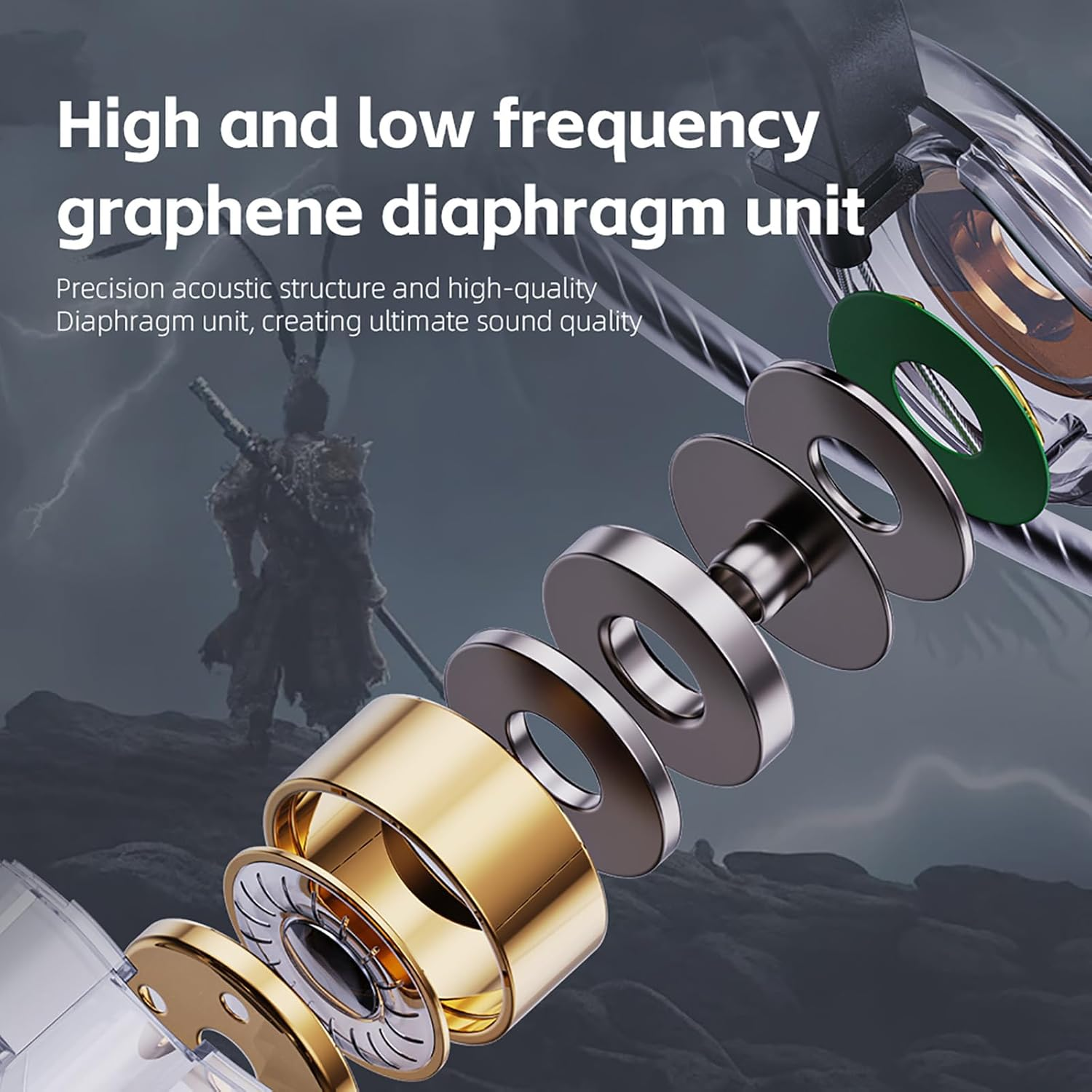 QKZ Ak6-Ultra Wired Earphones 3.5Mm AUX In-Ear Headset with MIC Dynamic Hifi Sound Earbuds Sports Game Music for Phone Tablet PC (Colful) image number 5