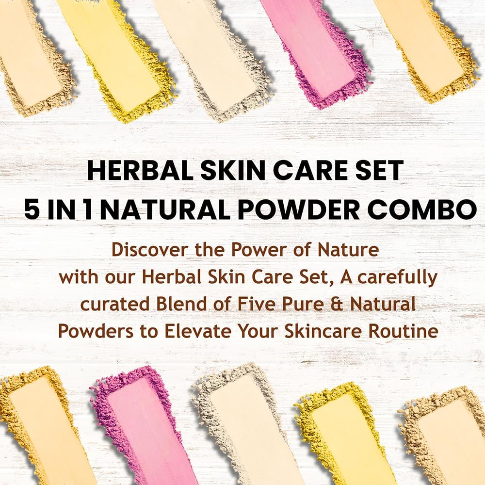 Hebhac Herbs Skin Care Combo: Sandalwood, Multani Mitti, Kasthuri Manjal, Rose Petal & Orange Peel Powder | Natural & Preservative-Free image number 6