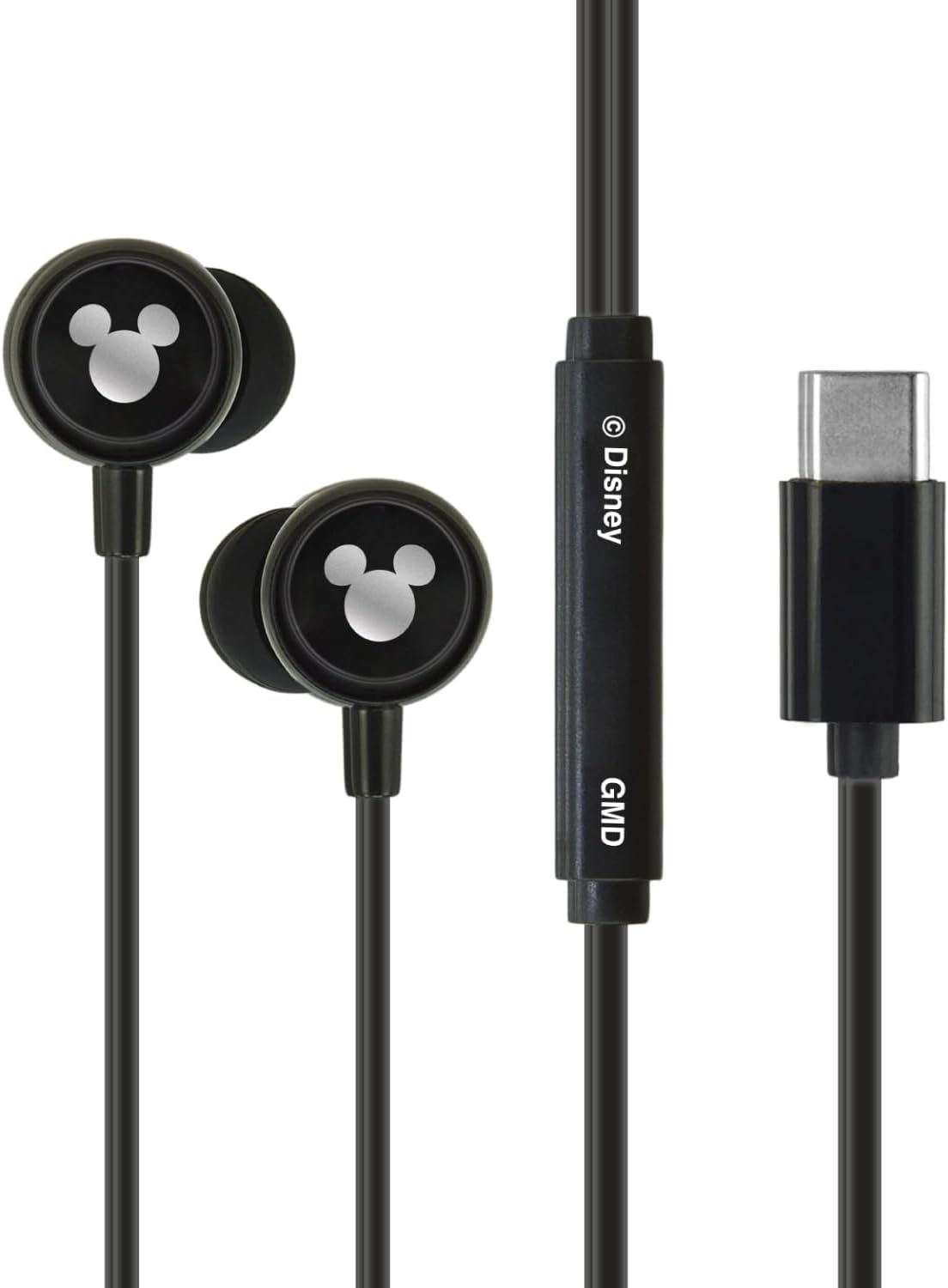 Gourmandies Disney Character/Remote Control Microphone USB Type-C Stereo Earphones Mickey Mouse DNG-280MK