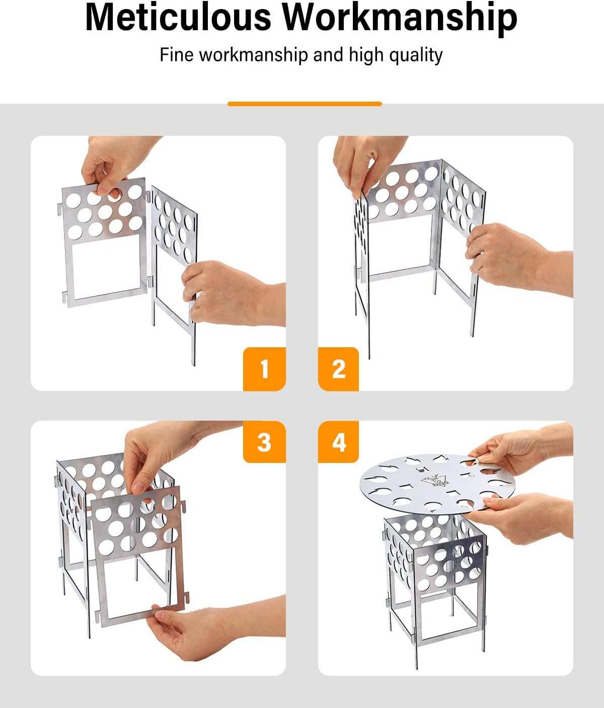 YEFU Fire Pit Heat Deflector for Solo Mesa Stove XL YEFU 7.1 Inch Fire Pit, Portable Heat Diffuser for 7-7.1 Inch Tabletop Firepit Captures and Redirects Warmth, Detachable Burner Cover Accessories image number 5