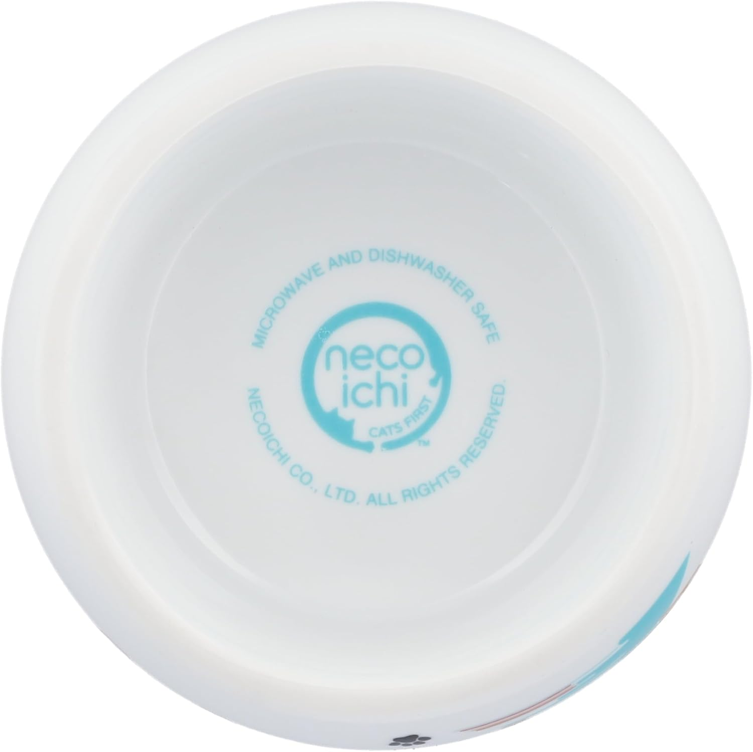 Necoichi Elevated Ceramic Cat Bowls - Raised Food and Water Dishes for Indoor Cats, Kittens, Small Pets - Whisker Friendly, Anti-Spill, 4.1" Fuji Style image number 5