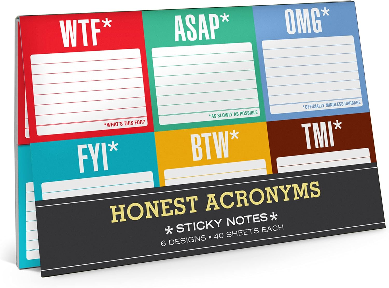 Knock Knock Sticky Notes Packet, Honest Acronyms image number 3