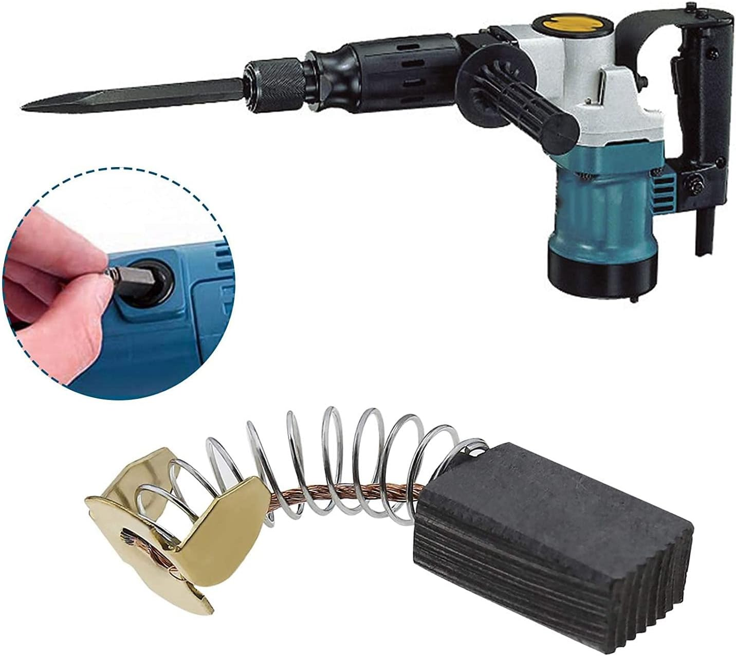 Carbon Brush 125 Mm Angle Grinder 240 V 20-Piece Carbon Brush for Electric Motors, Long Life, Wear Resistance, 0.24 X 0.51 X 0.67 Inch, Hand Drills Szlifierki Kątowe