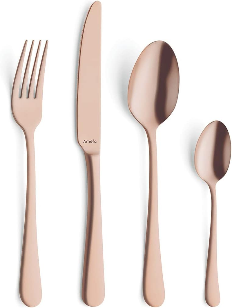 Austin, Stainless Steel, Copper, M&eacute;nag&egrave;re 16 Couverts Pour 4 Personnes