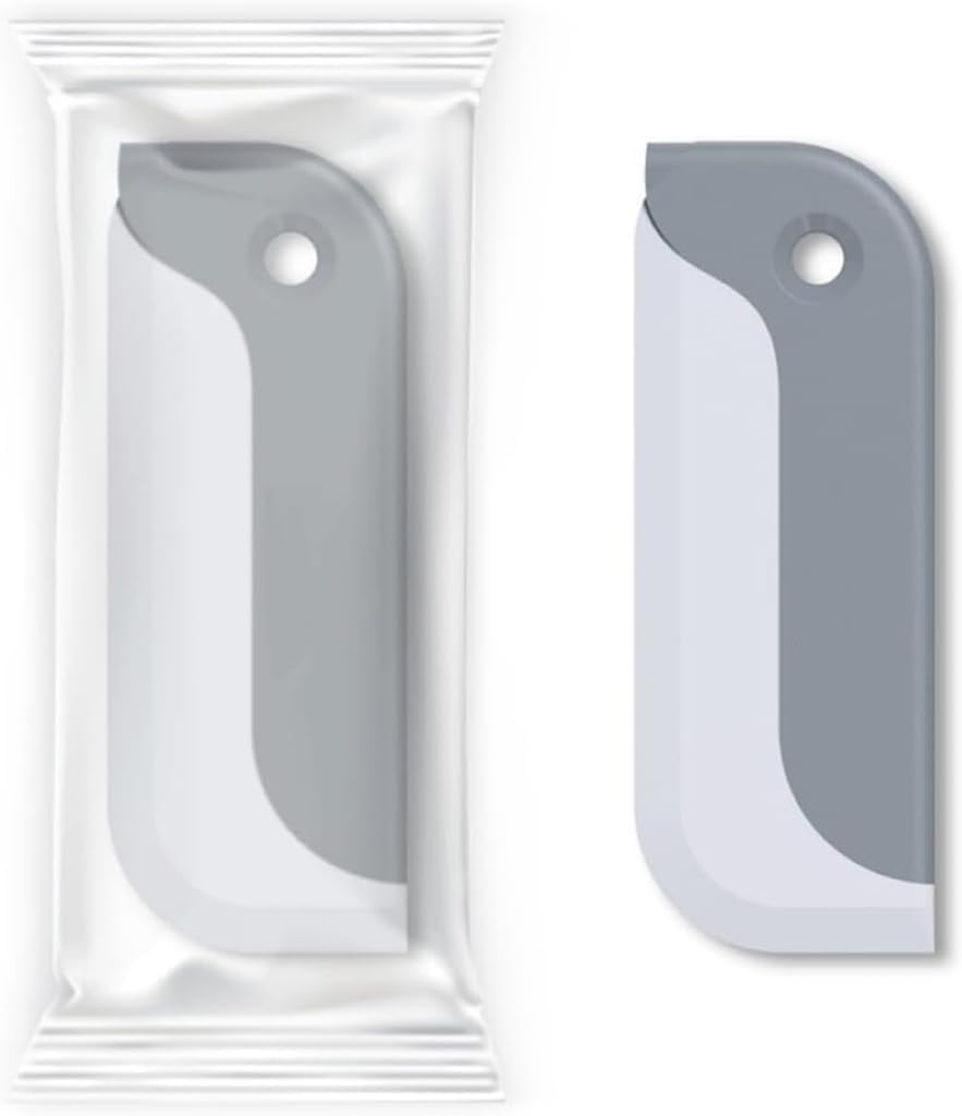 Mini Squeegee for Shower Glass, Kitchen Sink & Bathroom - Durable Rubber Blade, Streak-Free Cleaning Tool for Windows, Mirrors, Car Windshield & Glass Surfaces (2, Gray) image number 3