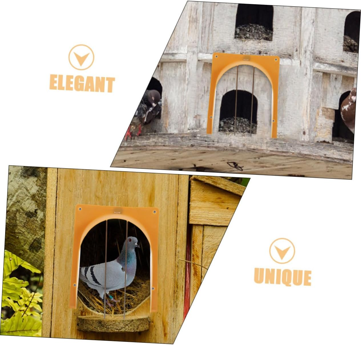 Ifundom European Style Pigeon Cage Door Entrance with One-Way Anti-Escape Design Plastic and Stainless Steel Bird Racing Accessory for Secure Dove Housing image number 4