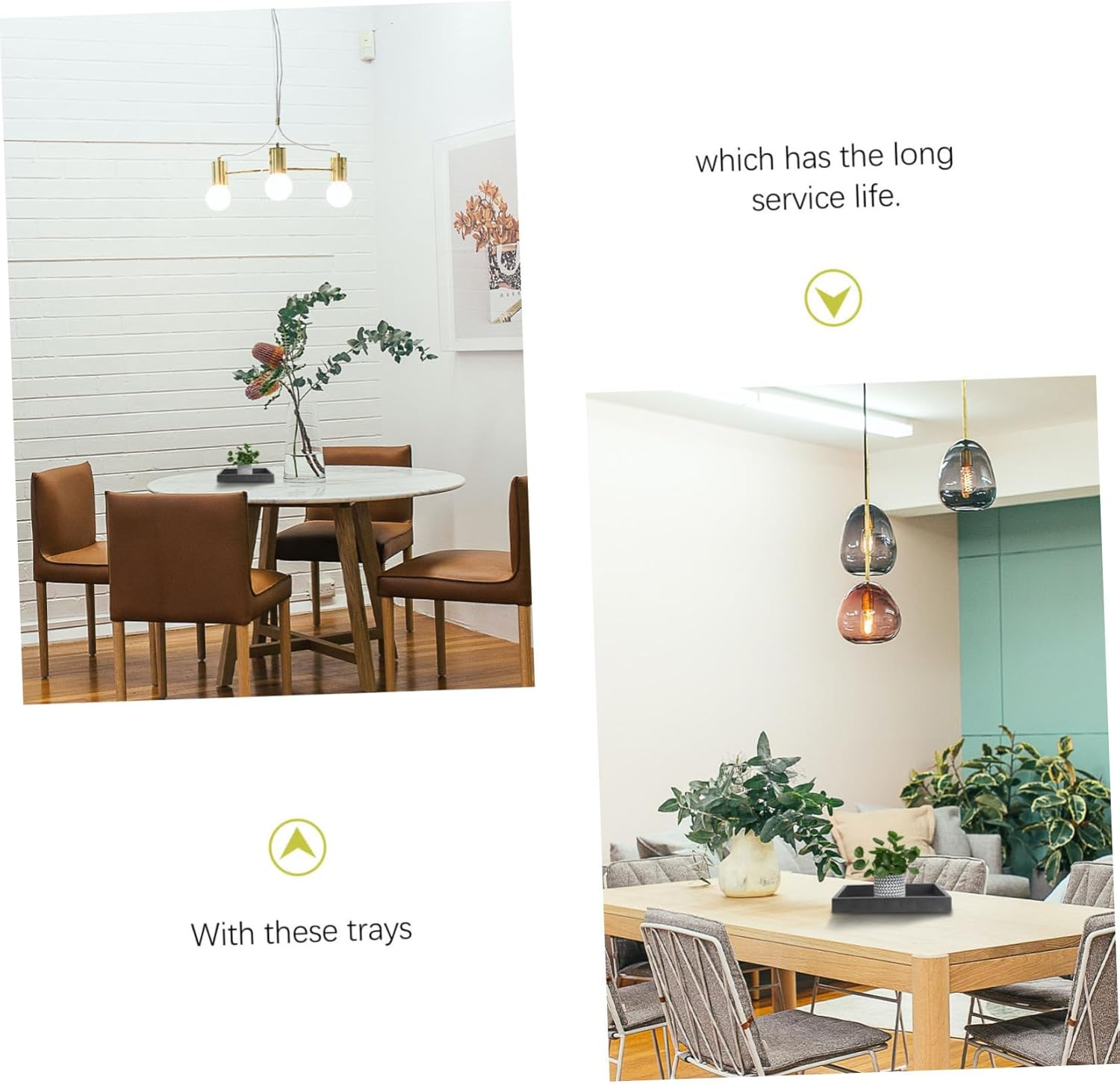 BCOATH 2Pcs Rectangular Flowerpot Trays for Indoor Gardening Thickened Deep Water Plates Base 18X12.8Cm for Easy Plant Care image number 3