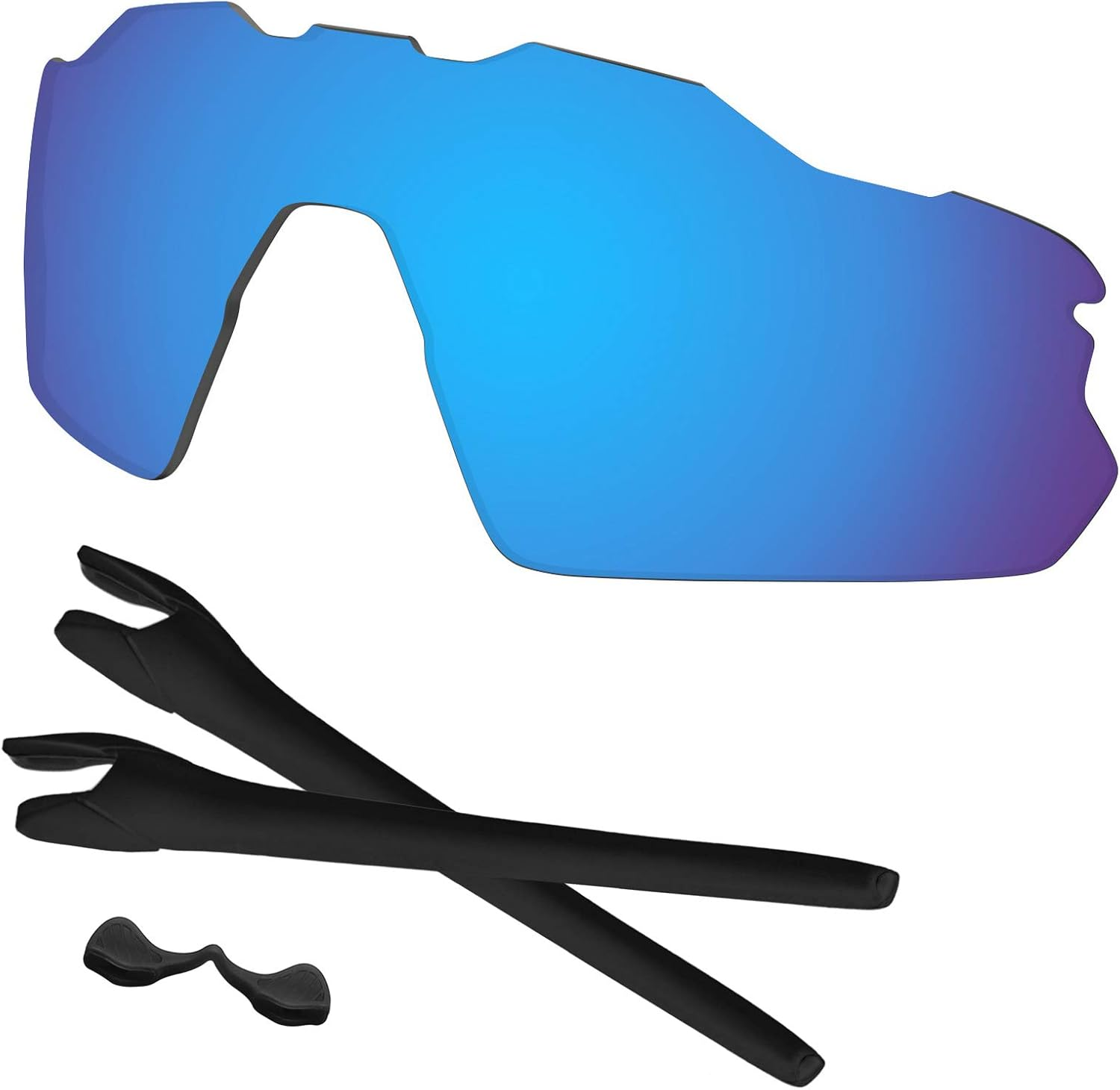 Predrox Radar EV Pitch Lenses & Rubber Kits Replacement for Oakley Sunglass OO9211 Polarized