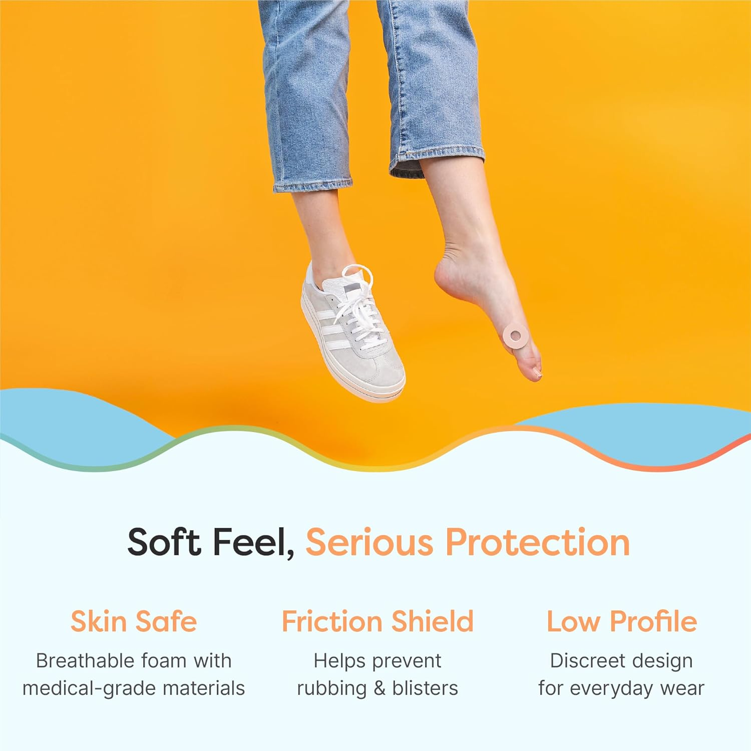 Zentoes Soft Foam Callus Cushions Waterproof Pads Toe and Foot Protectors (48 Count) image number 3