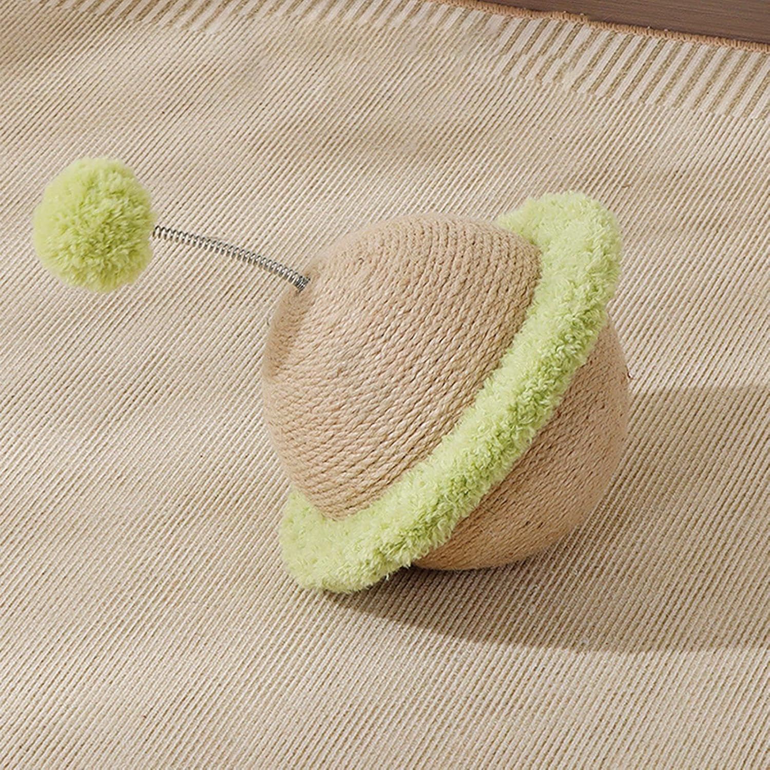 Indoor Cat Scratcher - Sisal Rope Cat Scratching Ball - Furniture Protection Boredom Toy for Kittens, Puppies, Pet