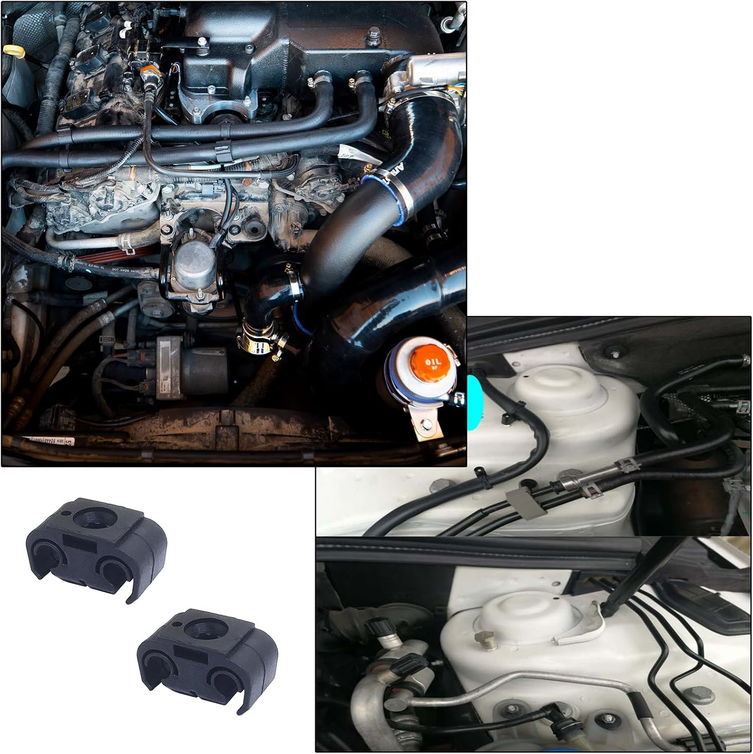 50PCS Car Brake Line Brake Hose Double Clip Bracket Holder Compatible with Au_Di Compatible with Seat Compatible with V_W image number 6