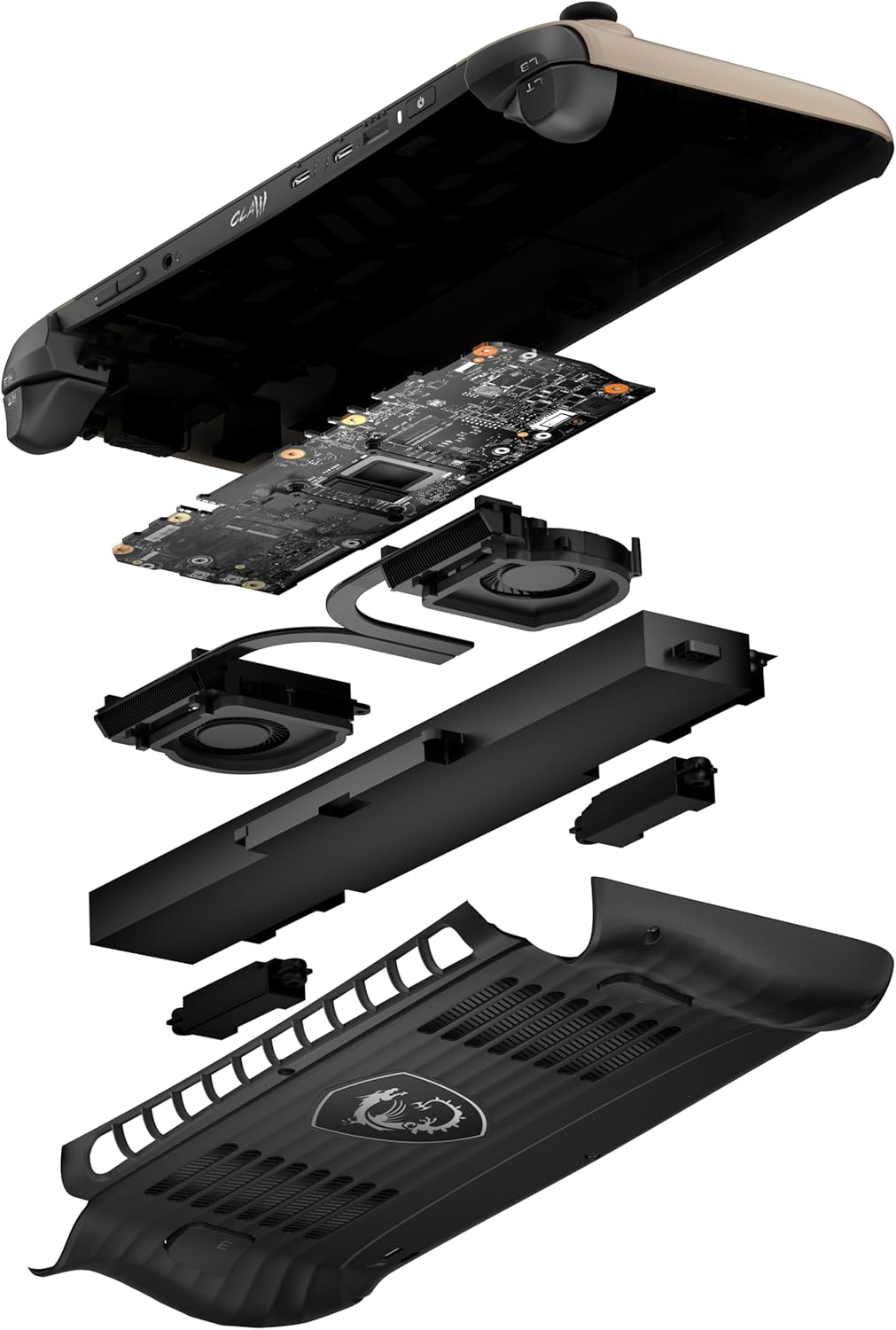 MSI Claw 8 AI+ A2VM-004AU, 8' Touchscreen Handheld, Intel Ultra 7, 32GB Lpddr5X, 1TB SSD, Windows 11 Home, Sandstorm image number 4