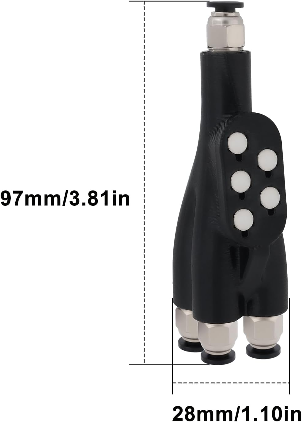 Emsea 4 in 1 PTFE Adapter Compatible with Bambu Lab X1/X1C/X1E/P1P/P1S Filament Tube Expansion Port 3D Printer Accessories image number 1