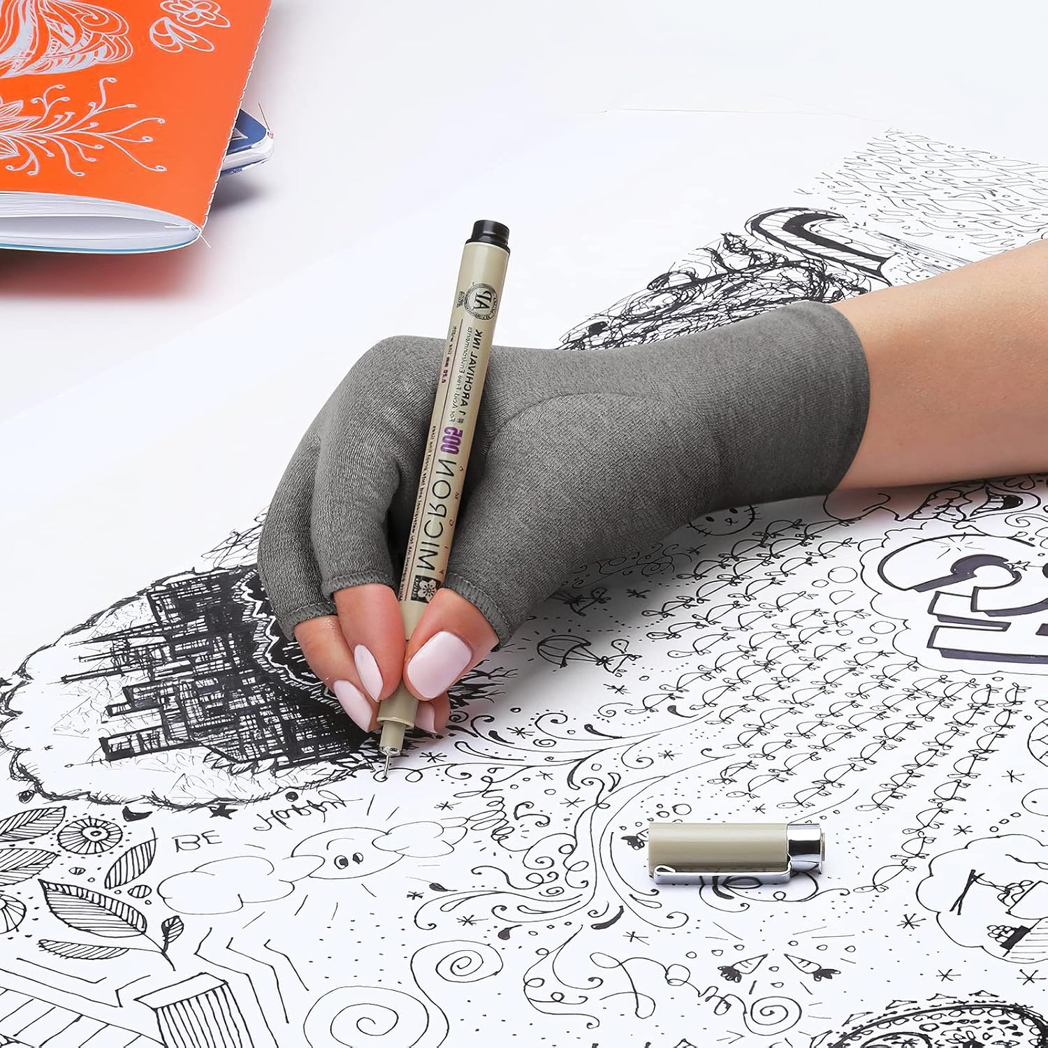 Duerer Arthritis Gloves Women Men, Carpal Tunnel, Rheumatiod, Tendonitis, Fingerless Hand Thumb Compression Gloves, image number 5