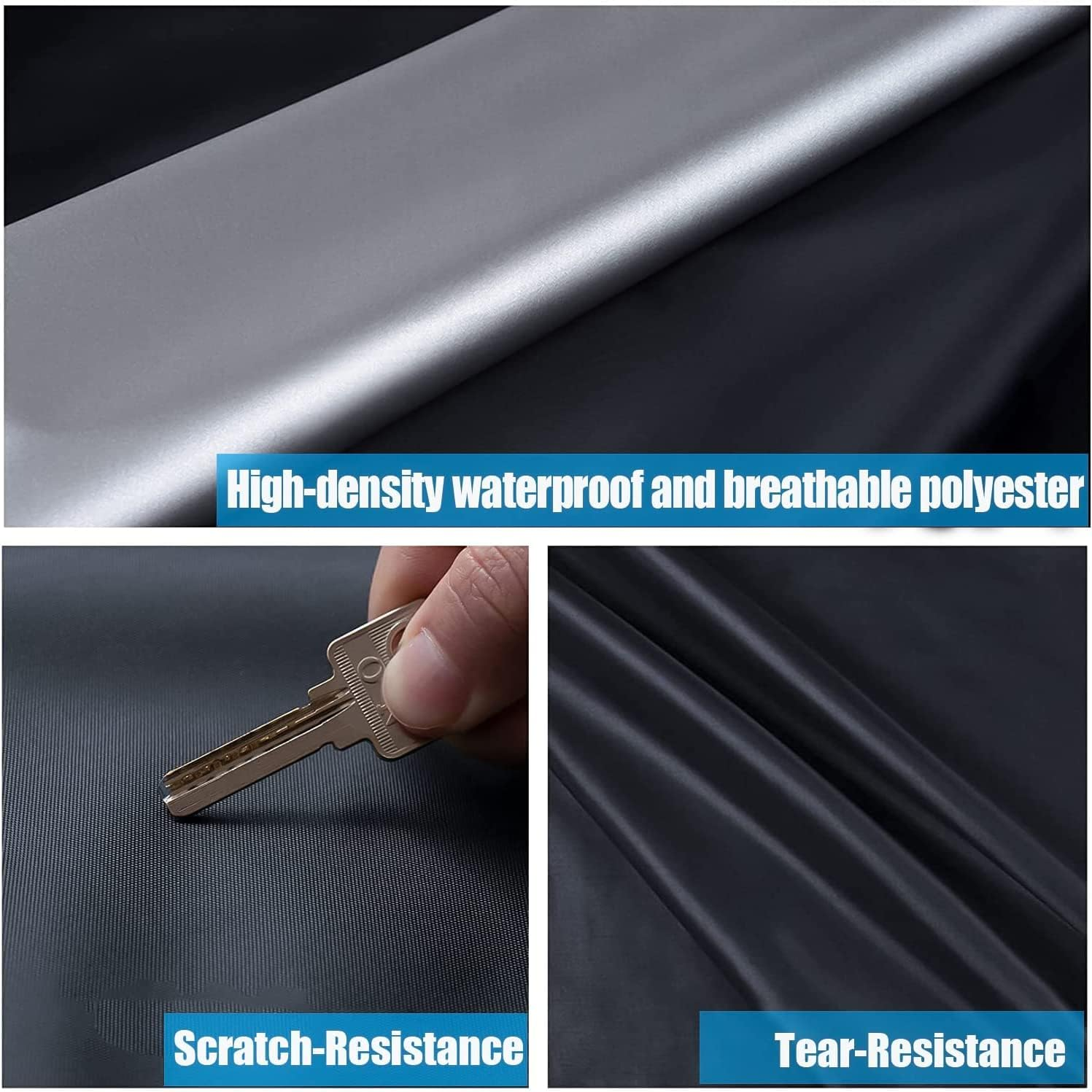 BBQ Grill Cover, Waterproof 210D Heavy-Duty Gas Grill Cover, Anti-Uv Material with Elastic Strap (190 * 71 * 117 CM)