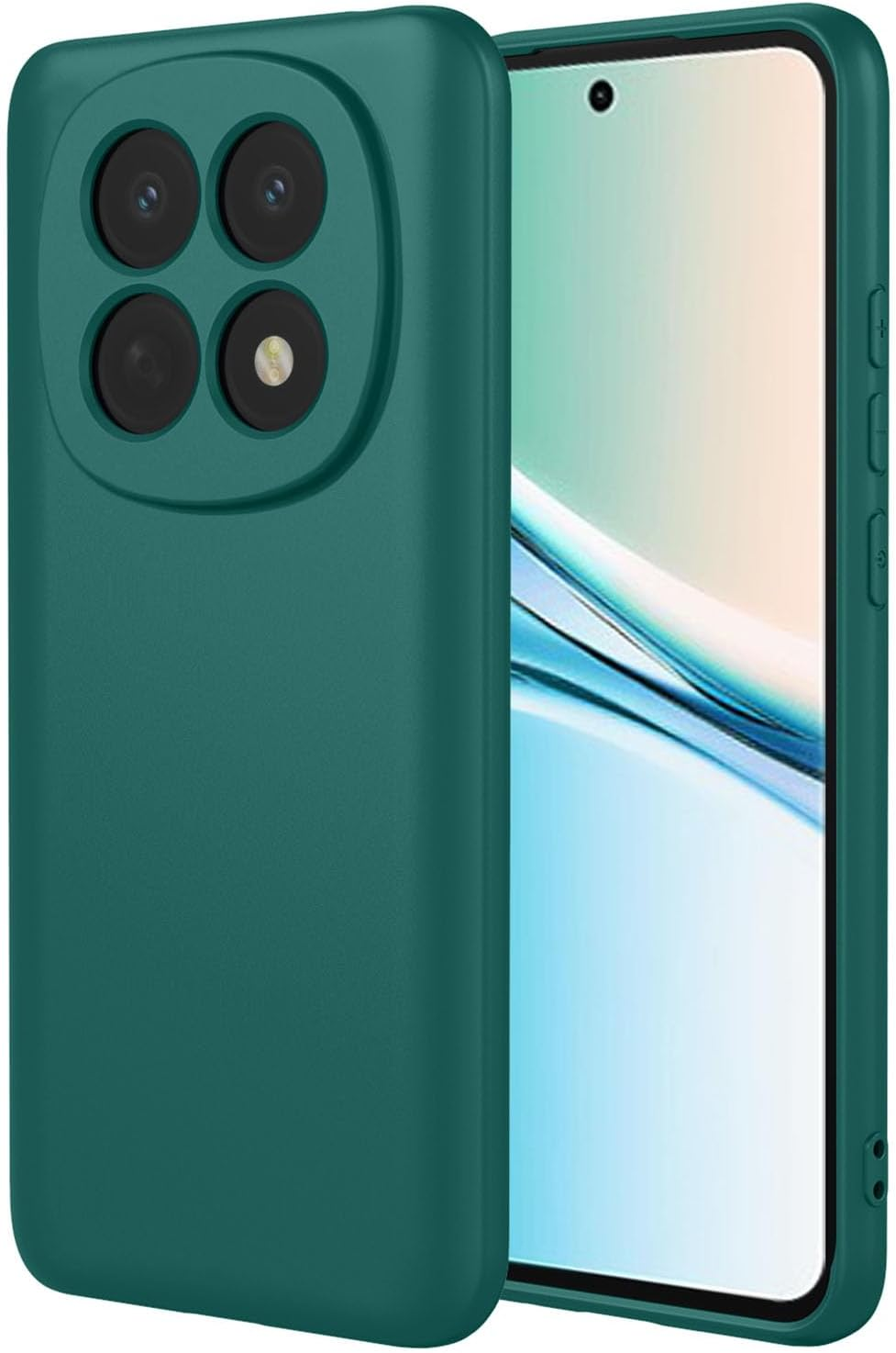 SEAHAI Case for Xiaomi Redmi Note 15 5G, Ultra Thin Silky-Soft Touch Soft Liquid Silicone Phone Cover with Shockproof Airbag Design, Premium TPU Bumper Fashion Case - Black