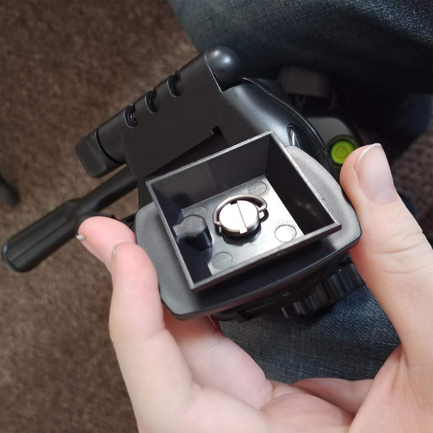 MJIYSGS 2Pcs Tripod Camera Mounts, Plastic Quick Release Plate, Pack of 2 Camera Clamps, Cam Clip Adapter Replacement image number 3