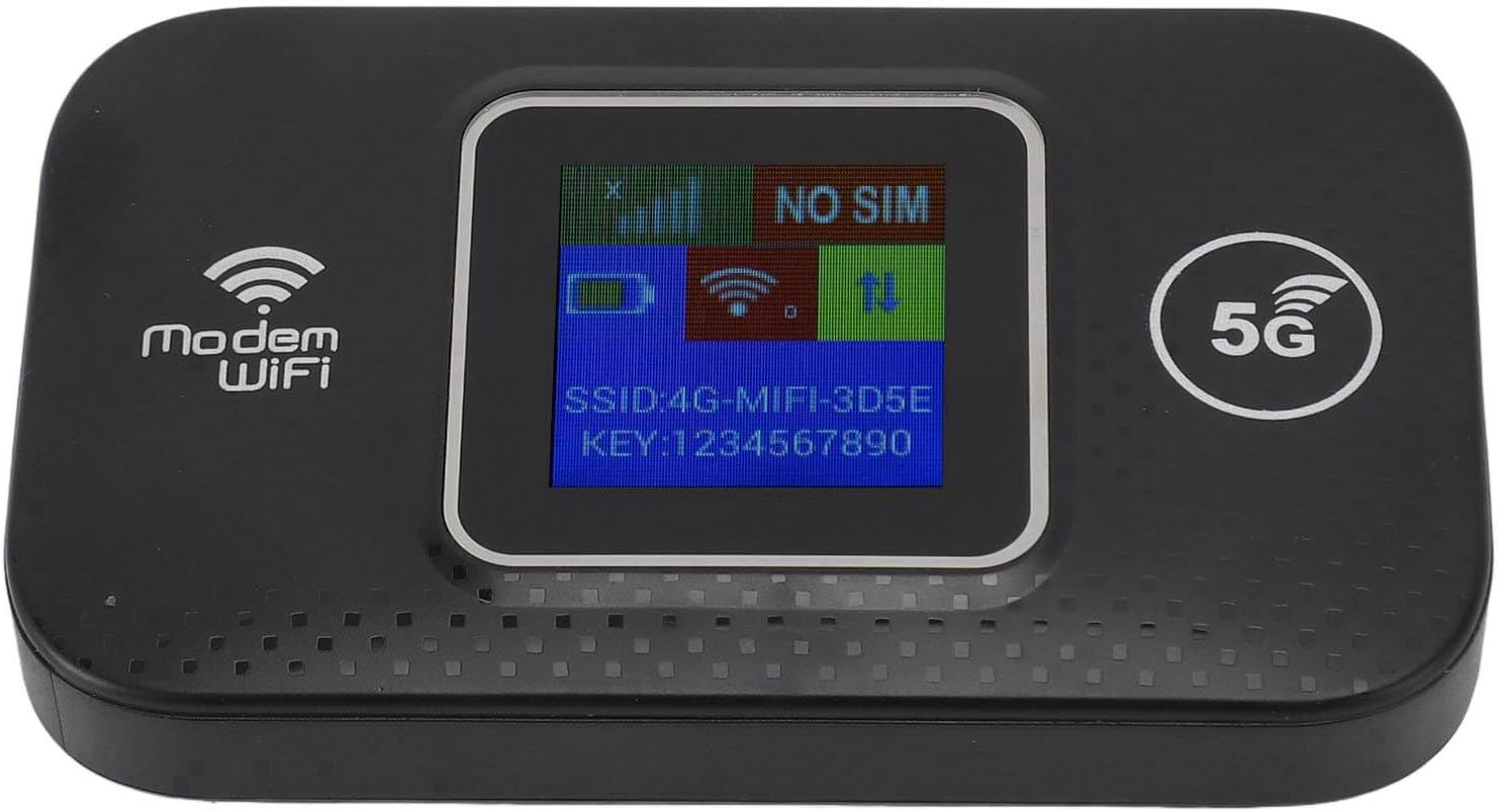 CHICIRIS 4G Portable Wifi Router, 4G LTE Portable Wifi Router Fast 300Mbps Sharing up to 10 Wifi Devices for Europe with LCD Display image number 1