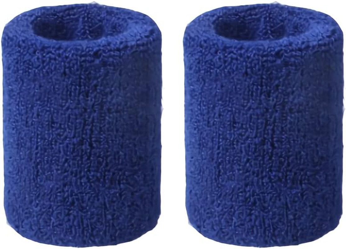 Colorful Cotton Sport Wristbands for Men and Women-3' Athletic Terry Cloth Sweatbands in Neon Colors-Wrist Sweat Bands for Tennis, Basketball, Running, Gym (1 Pair)