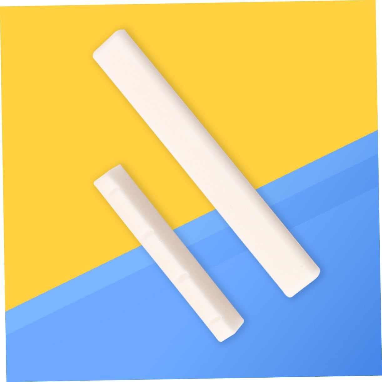 Bone Ukulele Bridge Saddle and Nut Set for 4-String Acoustic Ukulele, Cow Bone Material, Pre-Slotted Design, Musical Instrument Accessory for String Replacement and Sound image number 6