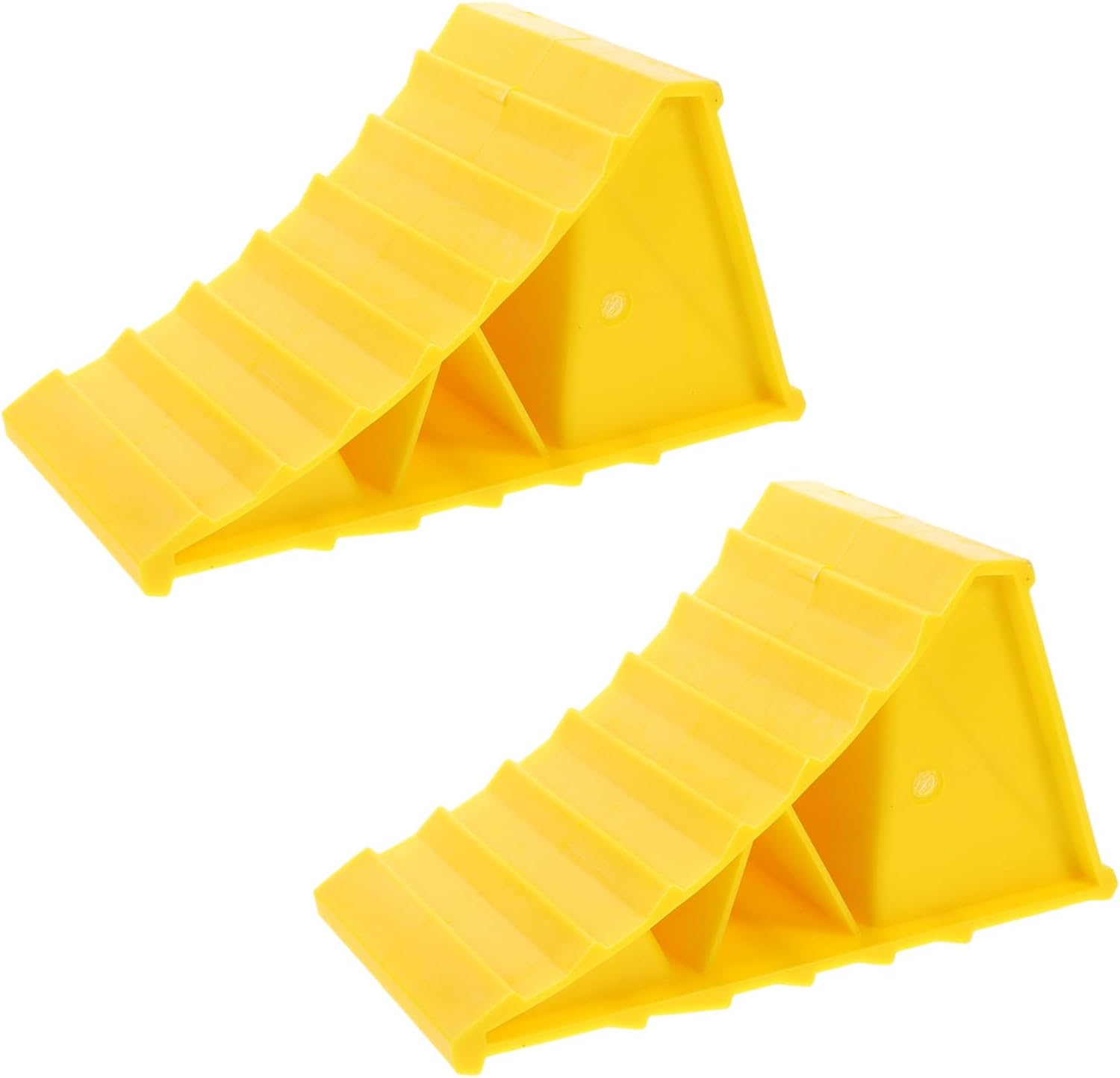 DONFAMDS 1Pair Heavy Duty Wheel Chocks Anti- Tire Blocks for Cars Portable Wheel Stopper for Rv Trailer Truck Safety Lightweight Design