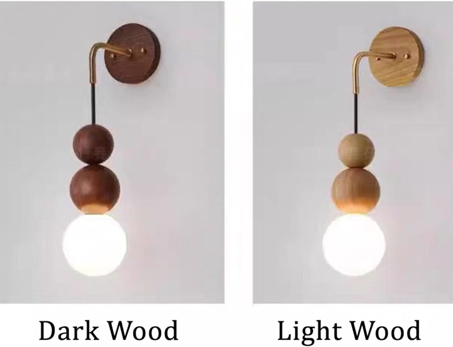 Wooden LED Wall Lamp Living Room Wall Lights Indoor Decorative Nature Wood Wall Sconce Tri-Color Dimmable Vintage Design Style 3000K/4500K/6500K Bedside Bedroom Hallway Stairs (Light Wood) XXZ