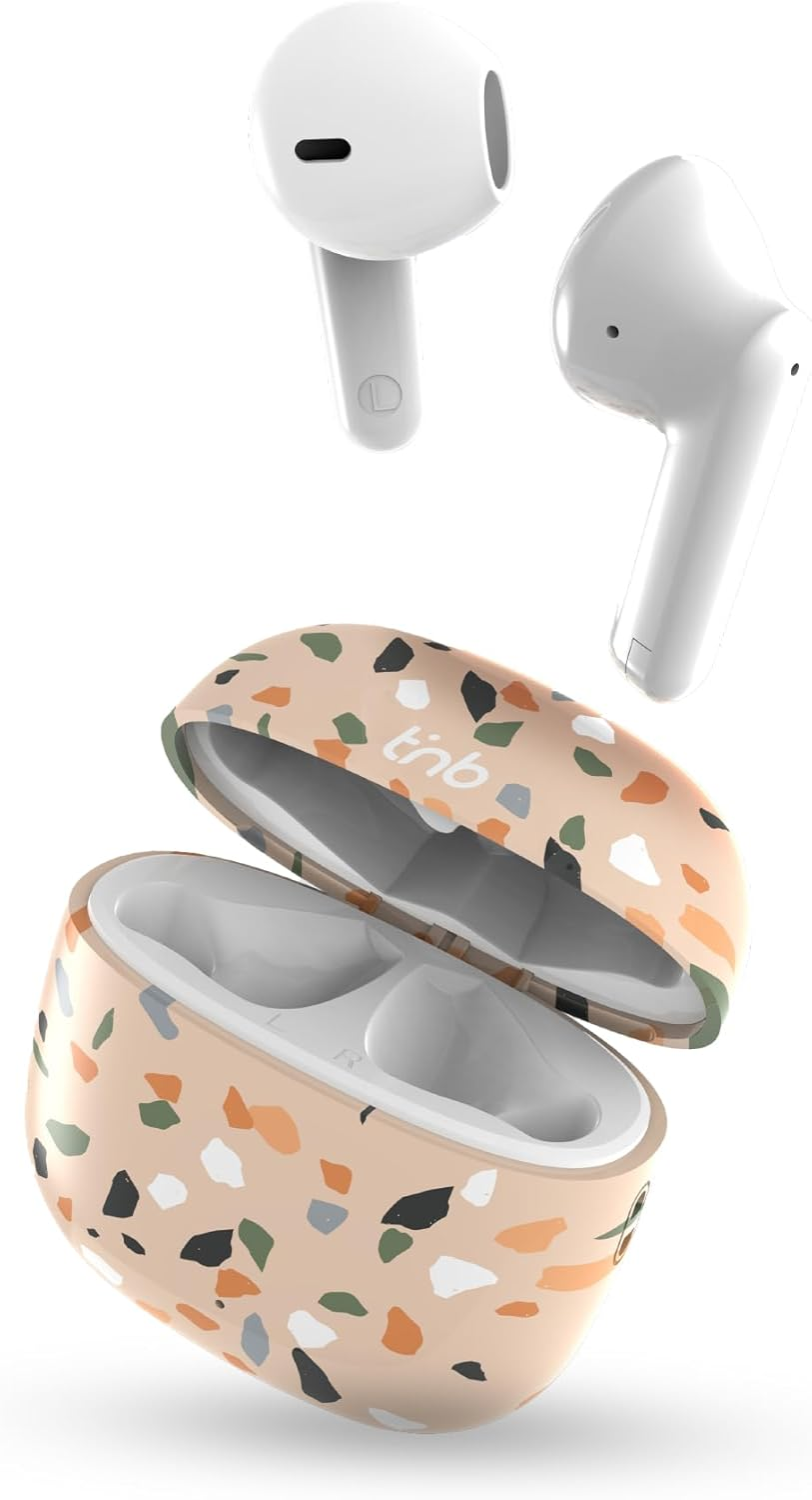 T'Nb Wireless Headphones Exclusive Collection 15 Hours Running Time Fashion Design Touch Control Volume Control Beige image number 2