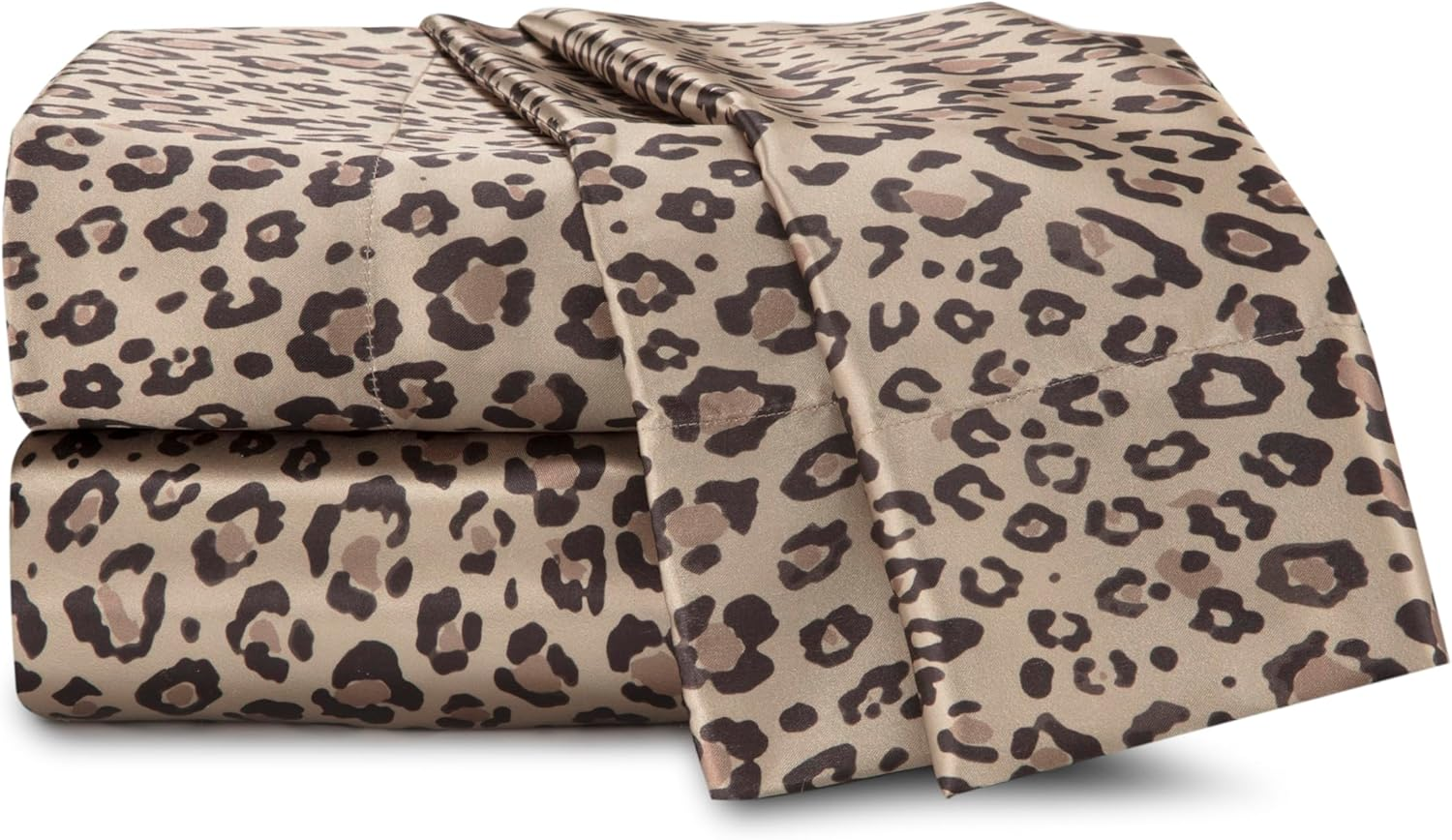 Seduction Sheet Set, Satin Leopard, 100% Polyester, Leopard, King