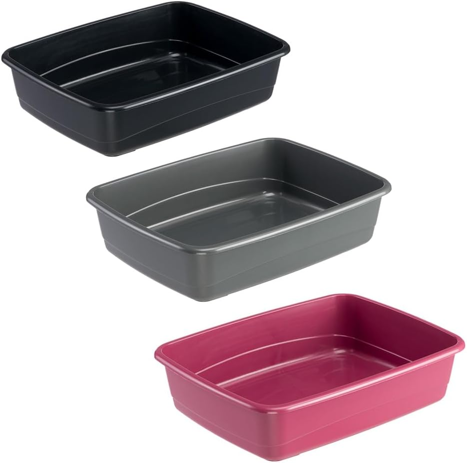 Ferplast Cat Litter Box, Open Cat Litter Tray, with High Edges, 46.5 X 35.5 Xh 11.5 Cm, NIP 10 Pet Litter Box image number 4