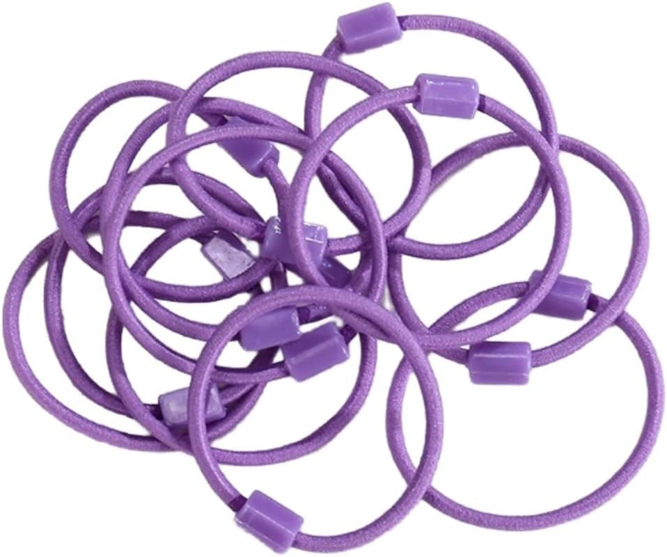 Pack of 50 Small Hair Bobbles, Colourful Elastic Hair Bands, 3.5 Cm Mini Hair Ties, Multicoloured Soft Hair Rings, Hair Accessories, Hair Accessories for Ponytail, Thin Braids, Dreads Braids, Light