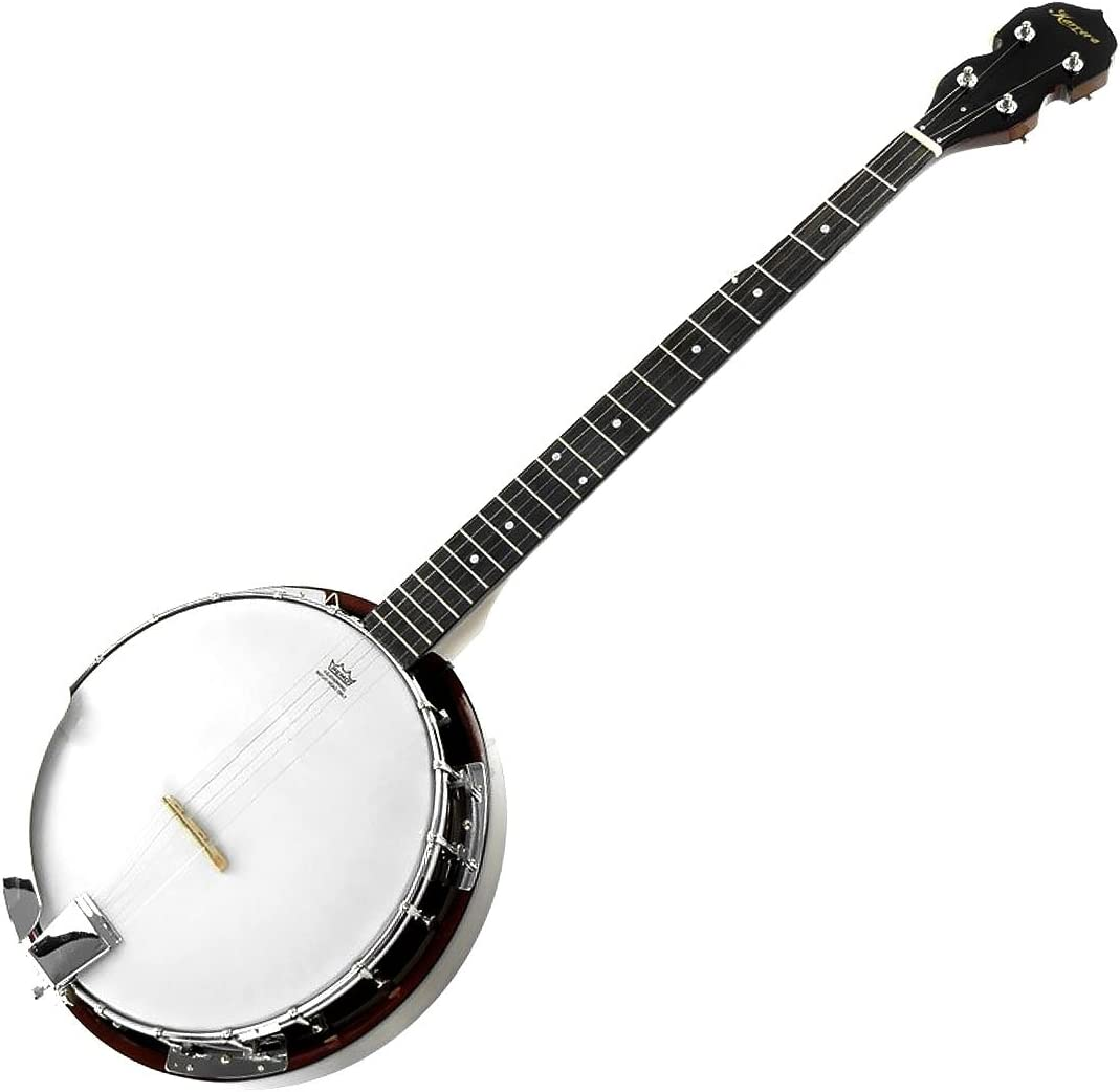 Karrera 5 String Bluegrass Resonator Banjo Natural Finish image number 1