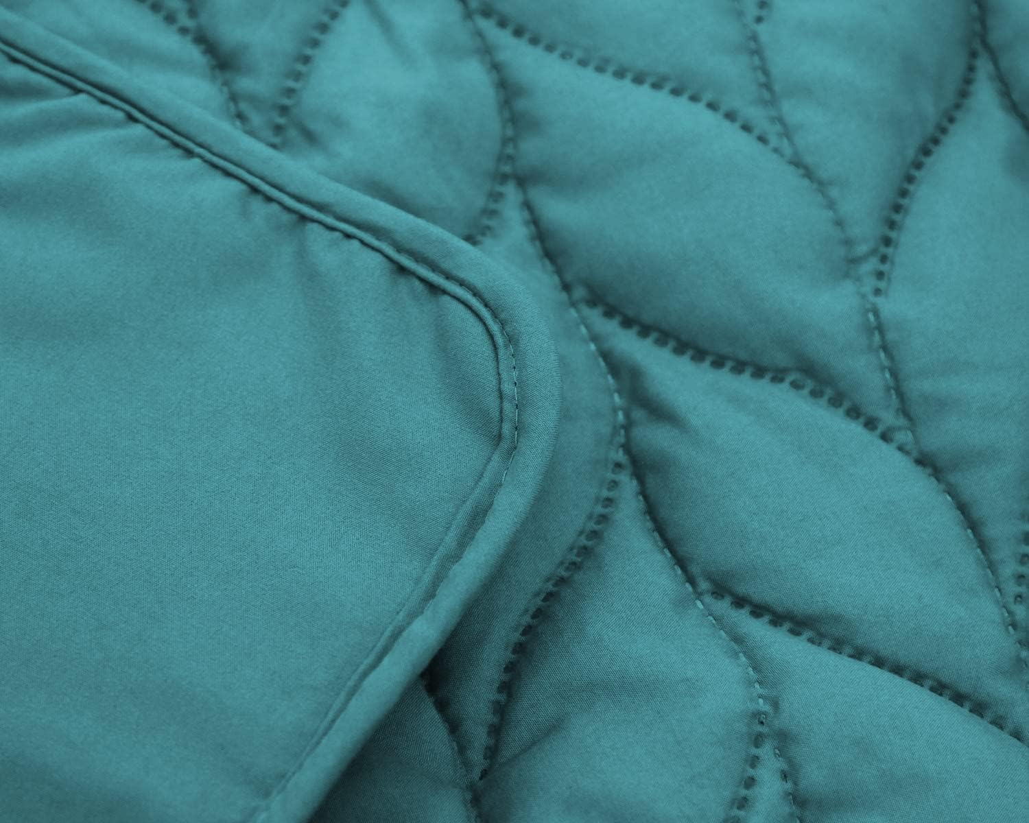 Ramesses Ultrasonic Embossed Lightweight Comforter 9 Pieces Set, Queen, Teal image number 5
