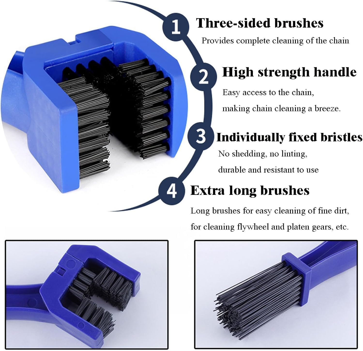 5 Pcs Bike Chain Cleaner Ki,Cleaning Kit Cycling Including Chain Cleaner, Brush Tool for Mountain Bike, Road Bike image number 1