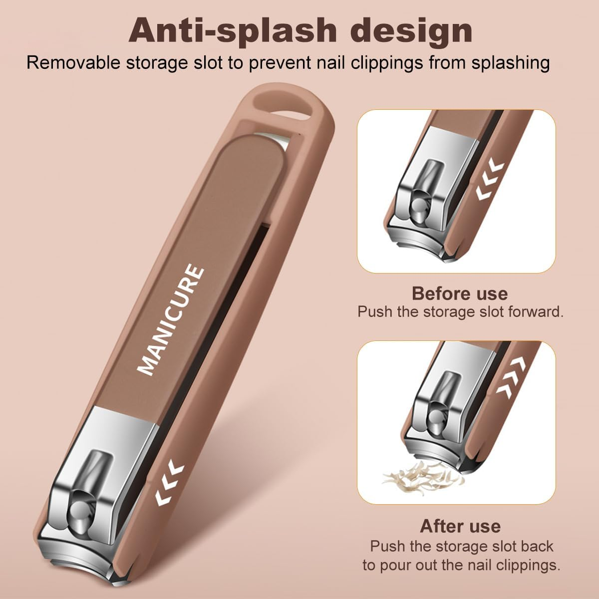 Manicure Set 7Pcs Nail Clippers Pedicure Kit Professional Manicure Pedicure Set for Men Women Personal Care Set Nail Grooming Kit with Leather Travel Case Present for Husband Girlfriend (Coffee) - Coffee image number 3