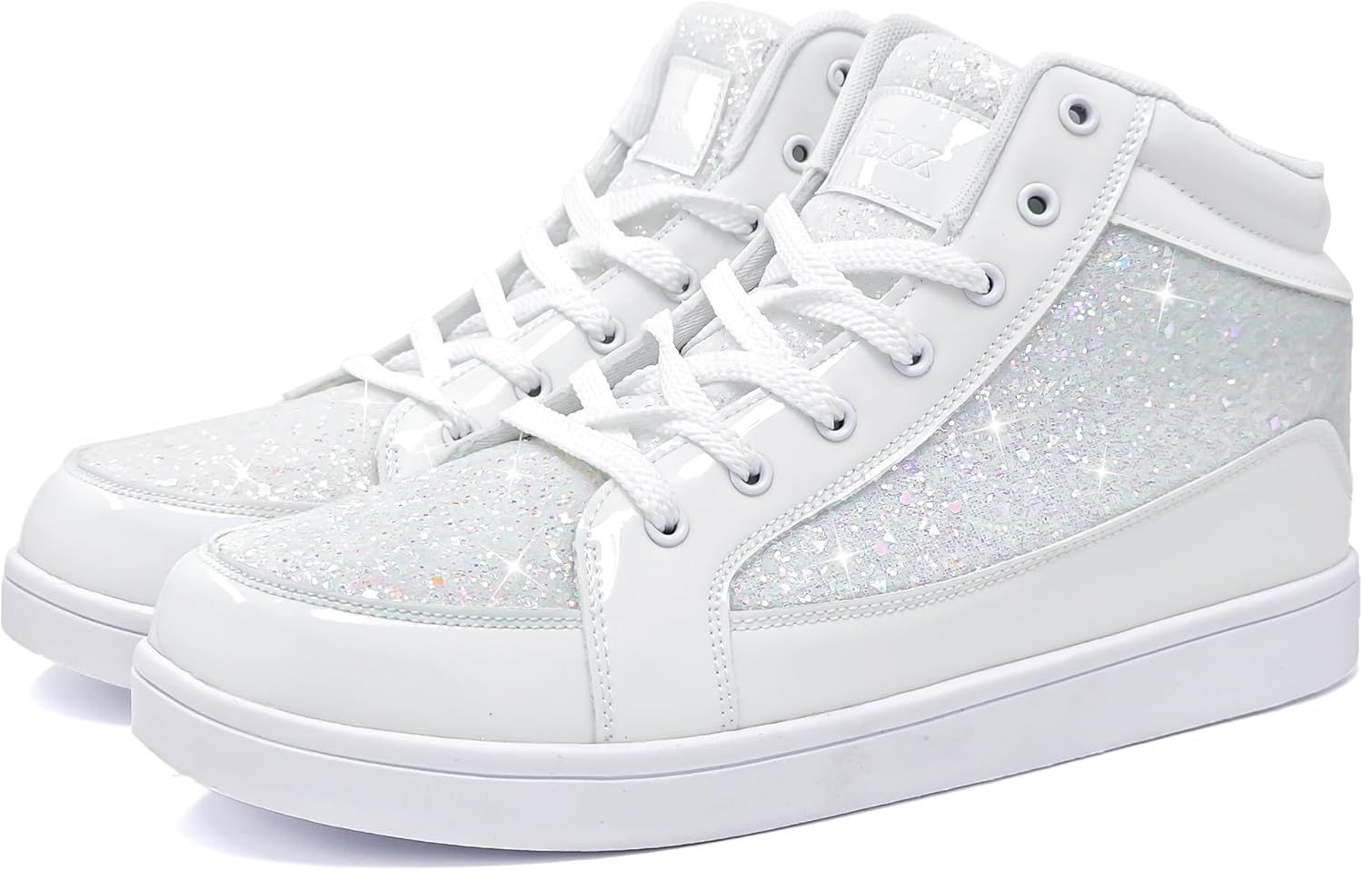 Igxx Glitter Shoes for Men High Top Flashing Party Casual Lace-Up Sneakers Men image number 3