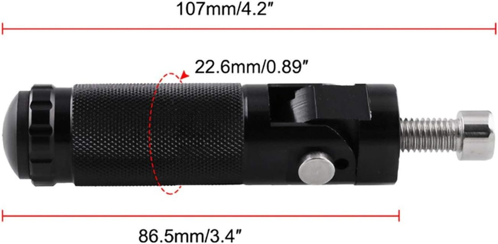 Foot Peg Foot Rest 2 Pieces of Black CNC Aluminum Alloy Universal Motorcycle Motorcycle Bicycle Folding Footrest Footrest Foot Nail Pedal Set Parts image number 5