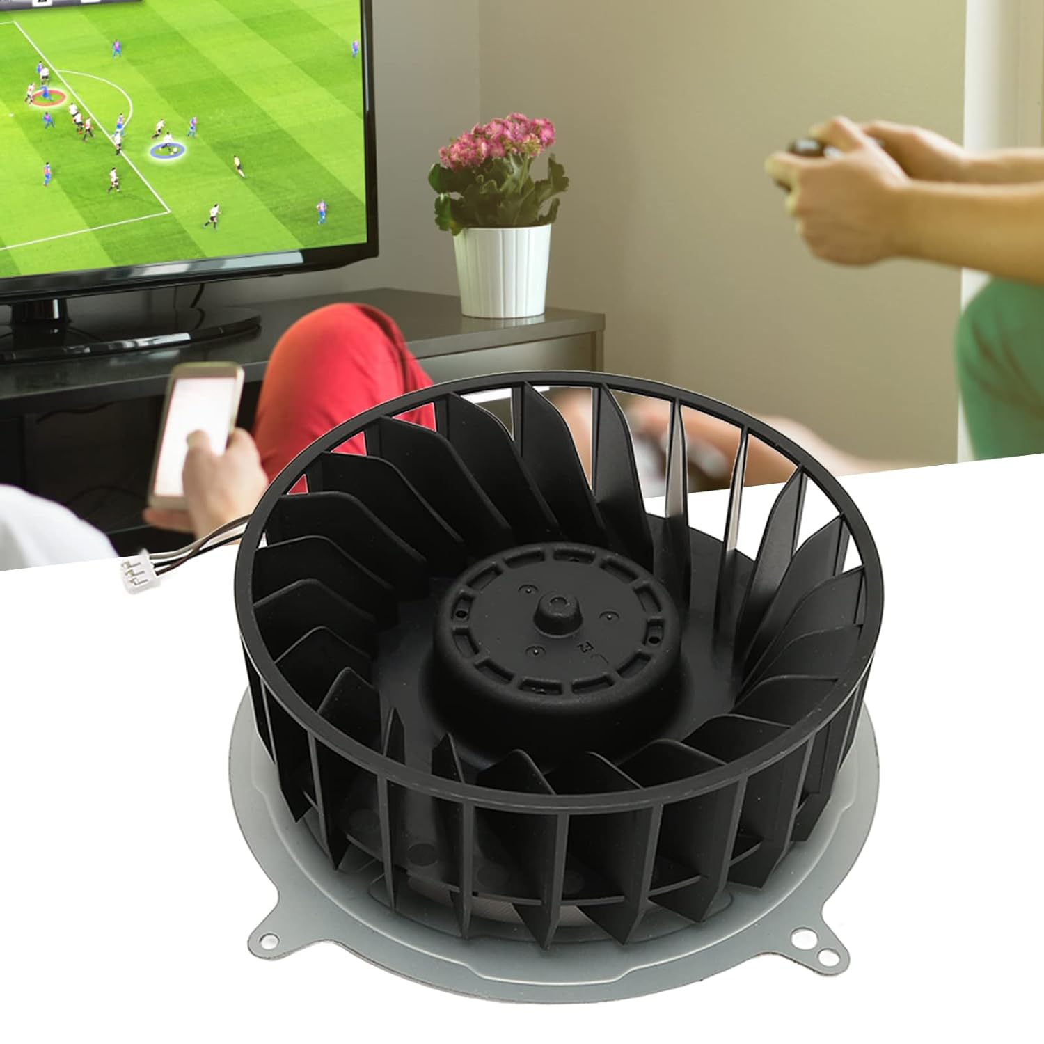 Eosnow Pc Fans,Wear Prevention Computer Fan,Good Heat Dissipation Effect 120Mm Case Fan Replacement Cooling Fan,For Consoles image number 5