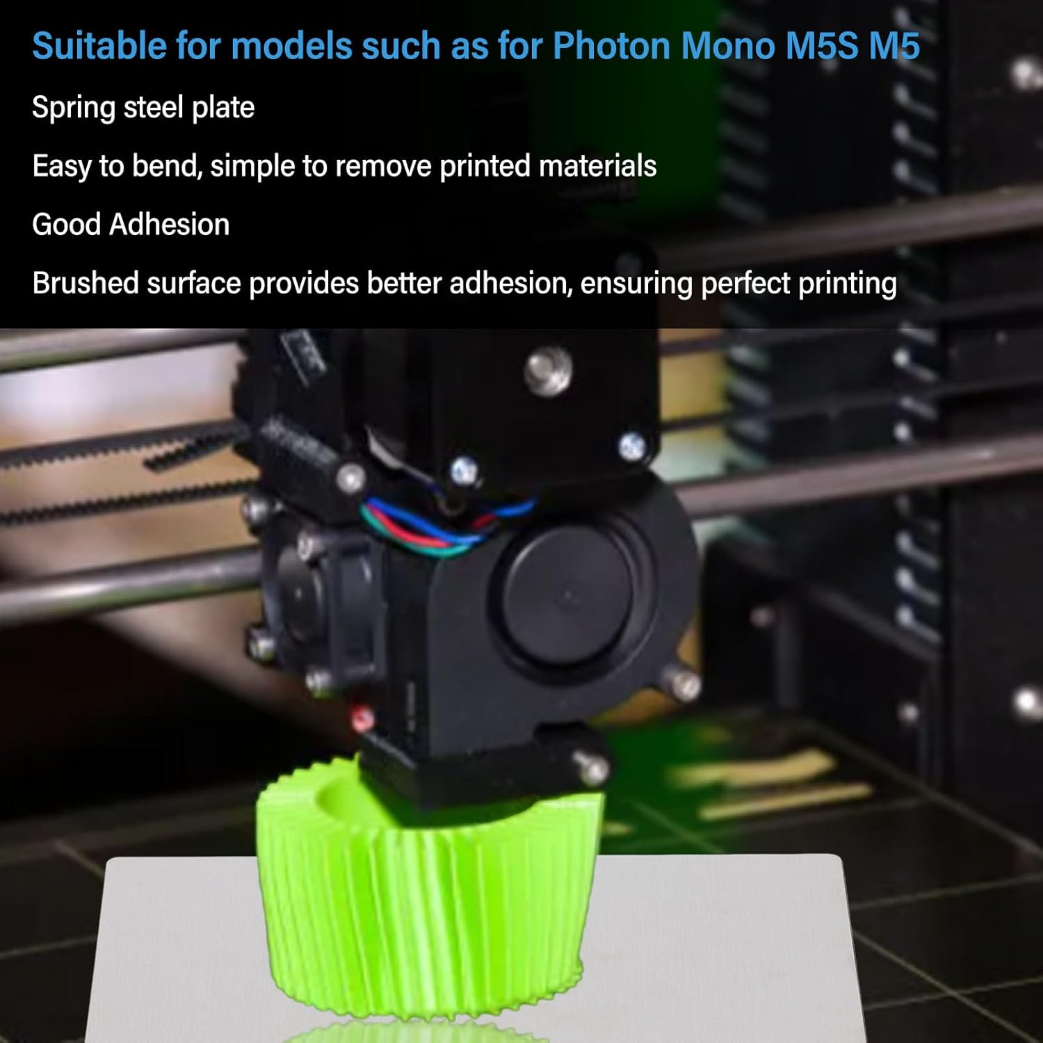 3D Printer Build Plate, 230X135Mm Flexible Spring Steel Plate Magnetic 3D Printer Build Surface, Magnetic Base Printing Platform for Photon Mono M5S M5, Build Platform image number 6