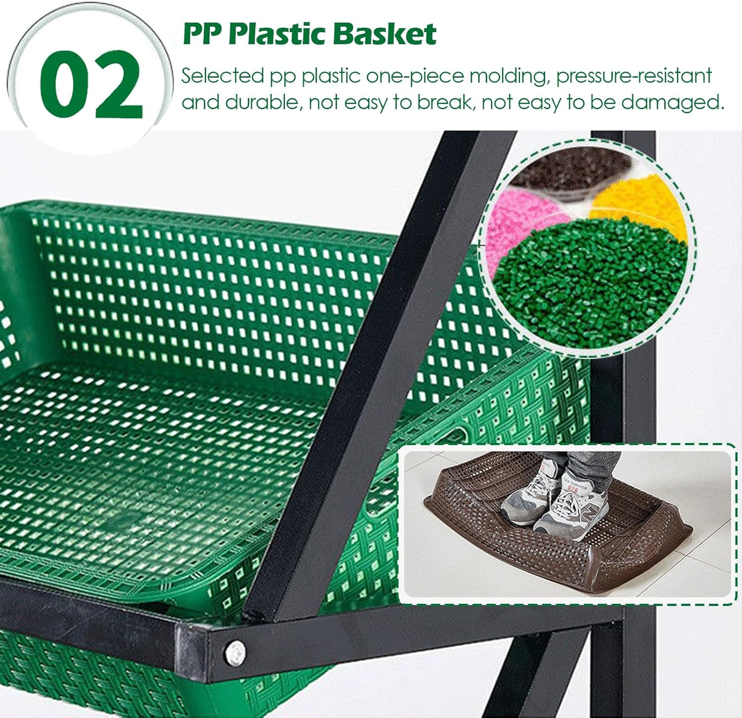 Snack Storage Rack Storage Baskets， Retail Fruit Vegetables Food Holder(120X35X110Cm/47.X13.8X43.3In) image number 5