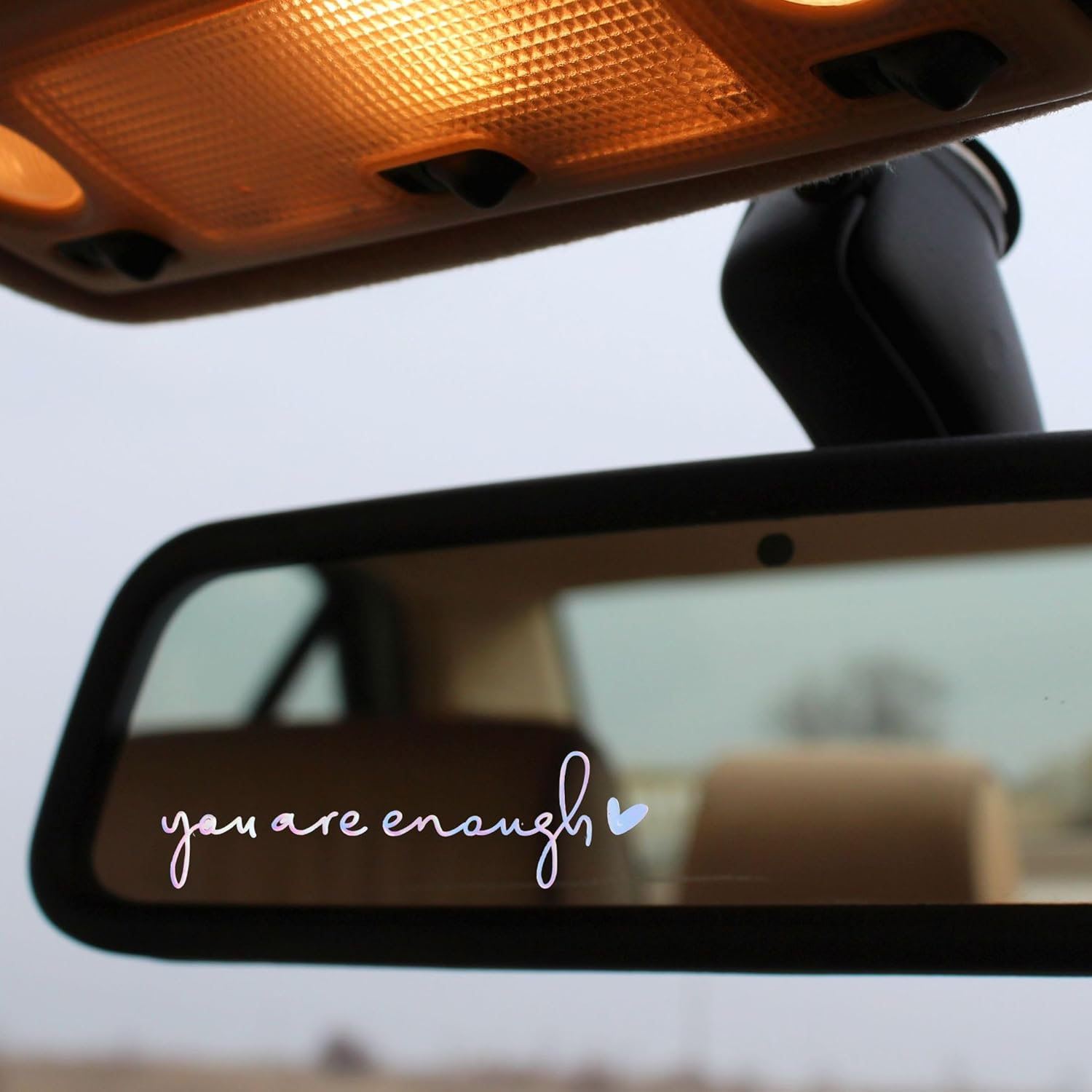 MOTOFITOOL 4X You Are Enough Rearview Mirror Sticker, Inspirational Mirror Decals, Christian Car Decals for Women, Cute Car Accessories, Rear View Mirror Stickers for Window Mirror Tumbler Bottle image number 4