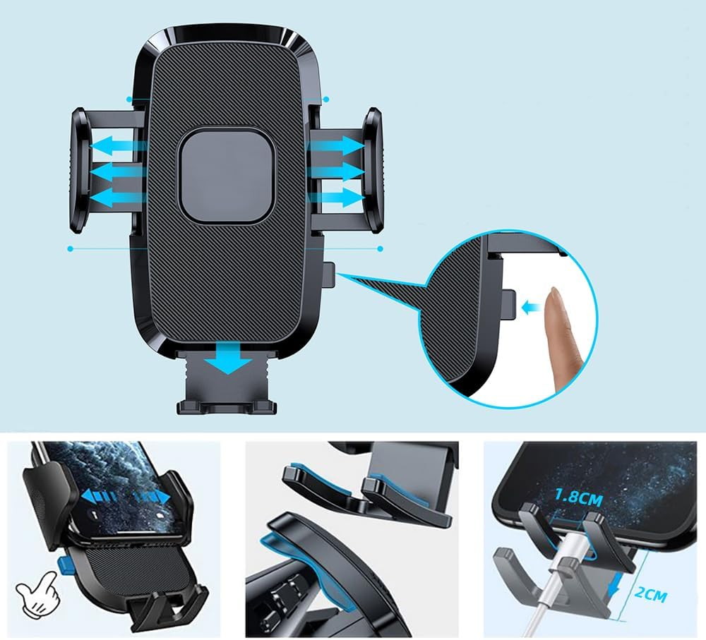 Szyuchen Car Phone Holder Mount for Mercedes Benz C-Class C300 Glc-Class GLC300 E-Class S-Class B-Class A-Class GLE GLS GLB GLA Class 2016-2023 Mercedes Benz Circular Air Vent Accessories image number 6