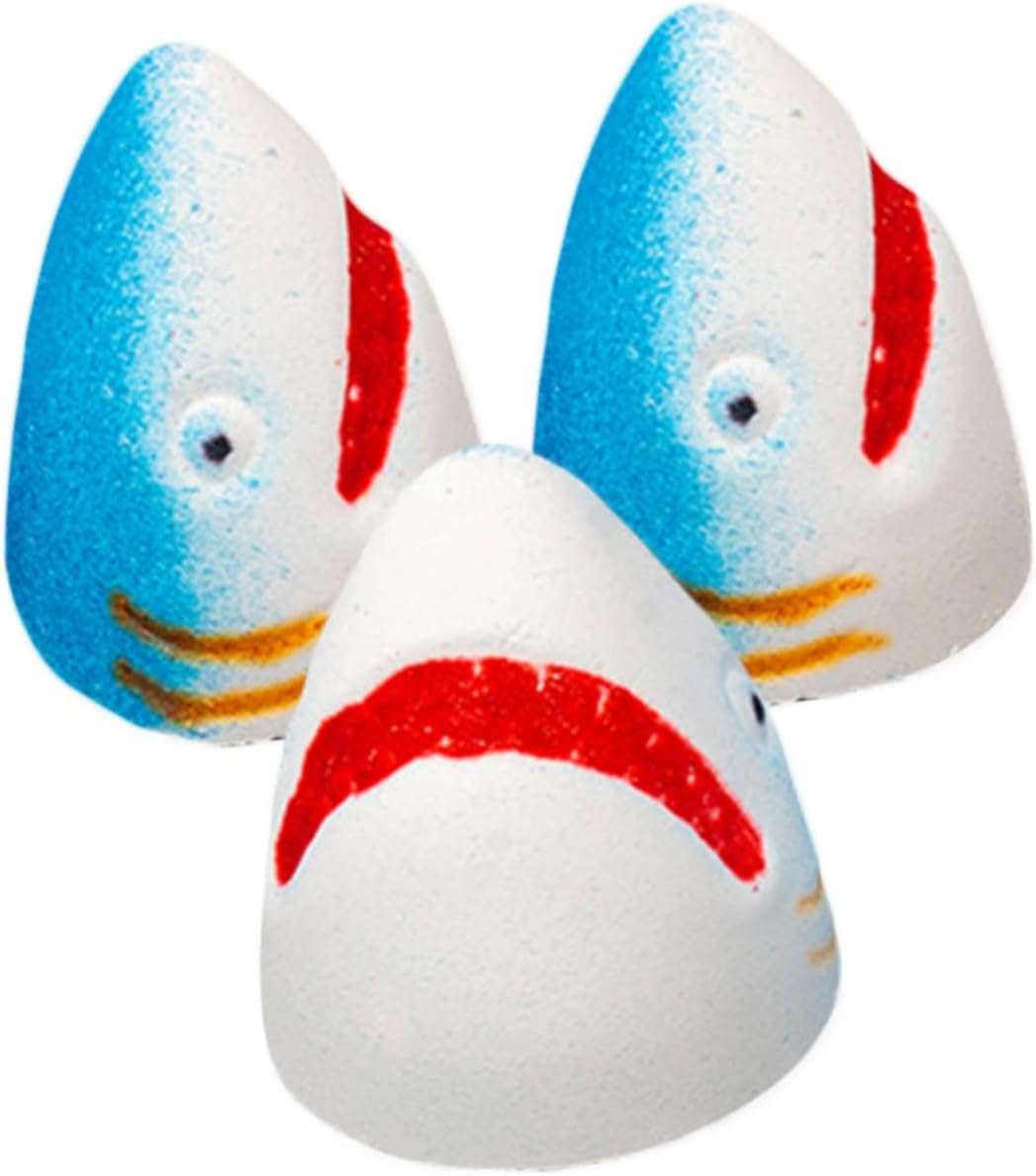 FOYTOKI 3Pcs Natural Bathing Salt Bomb Shark Bubble Bath Bomb Fragrance Bath -Friendly Bathing Travel-Friendly image number 3
