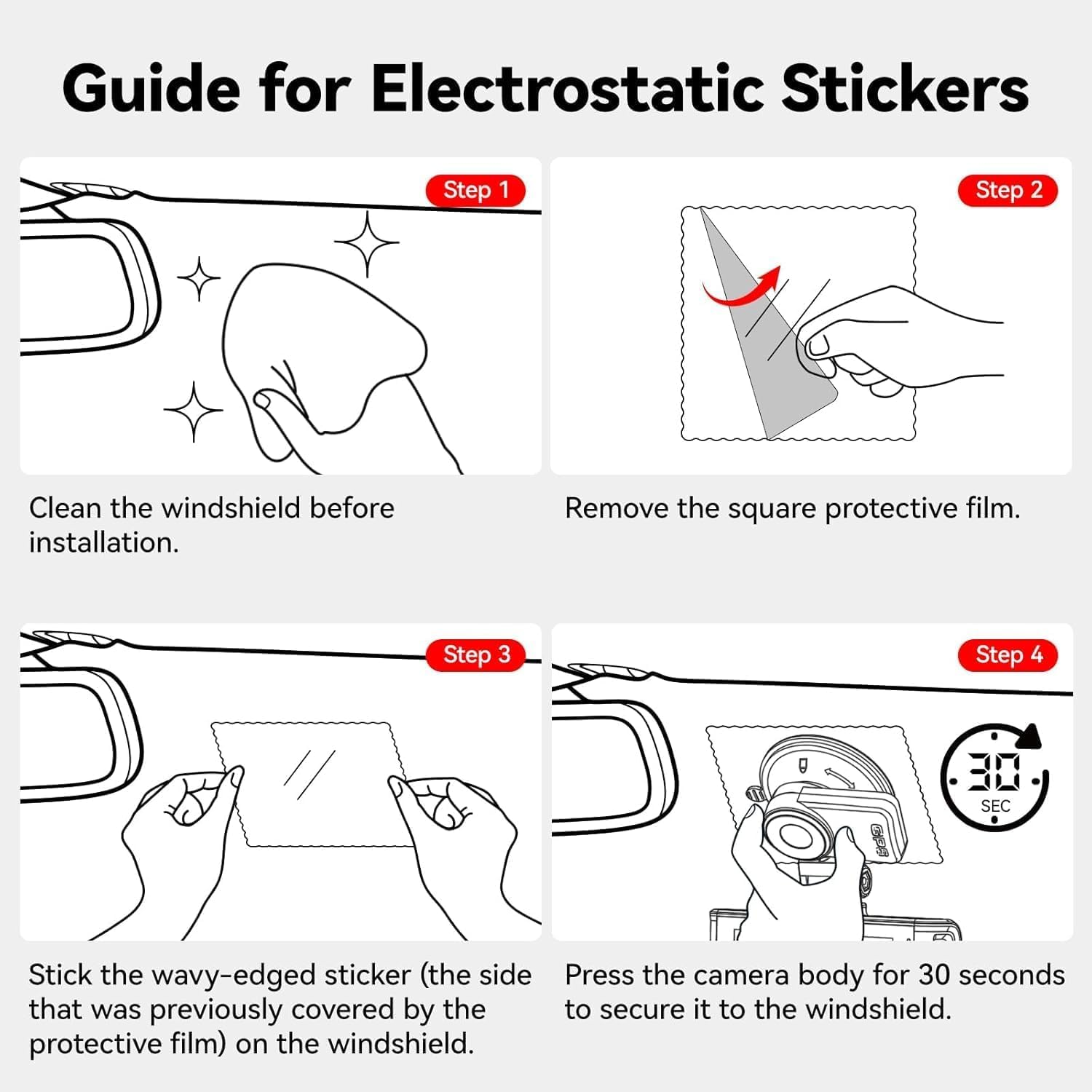 REDTIGER Suction Cup Mount F7N/F7NP/F7NT Dash Cam with GPS Module image number 3