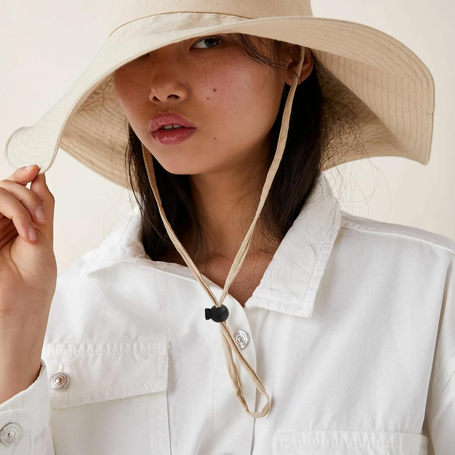 10Pcs Toggles Cord Adjusters, Black Toggles for Drawstrings, Drawstring Spring Toggles, Plastic Toggles for Cord, Single Hole Spring Cord Locks, round Toggles for Shoelaces, Clothing, Backpack,Luggage image number 2